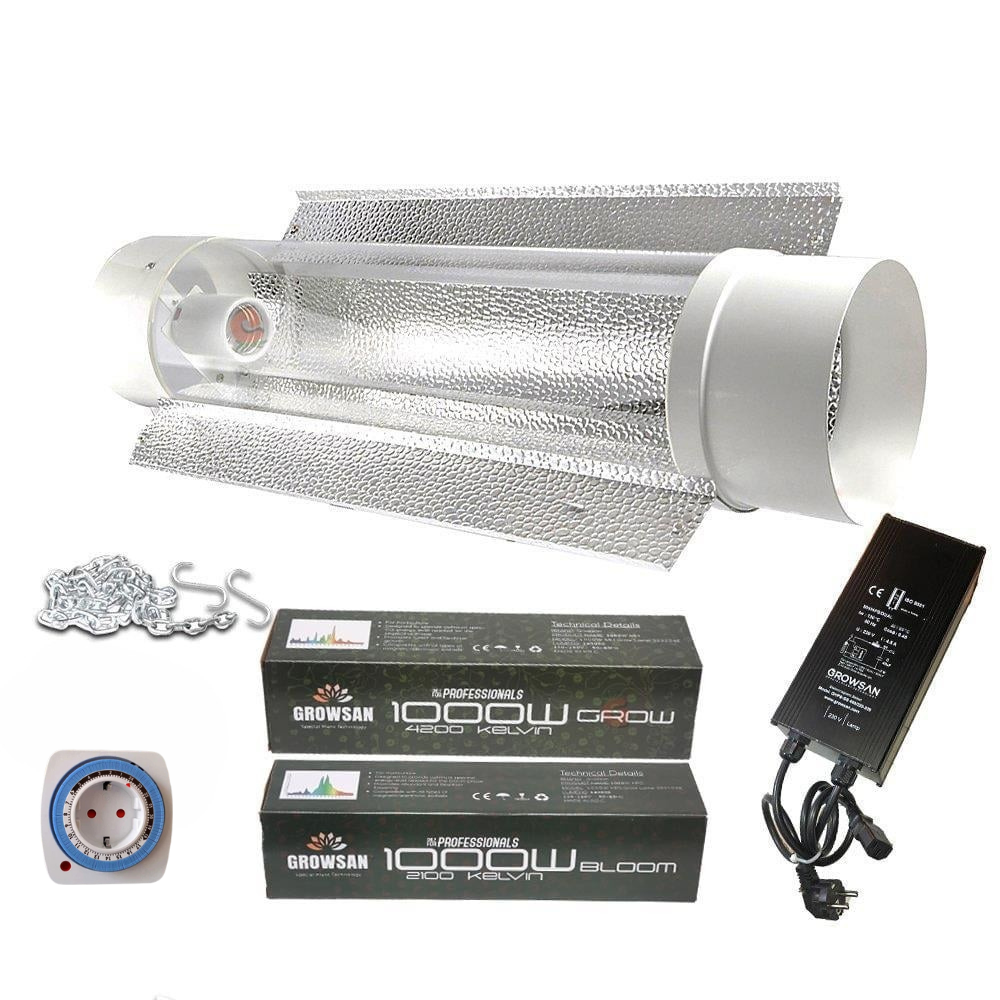 Growsan 1000w Grow/Bloom CoolTube Growsan Set