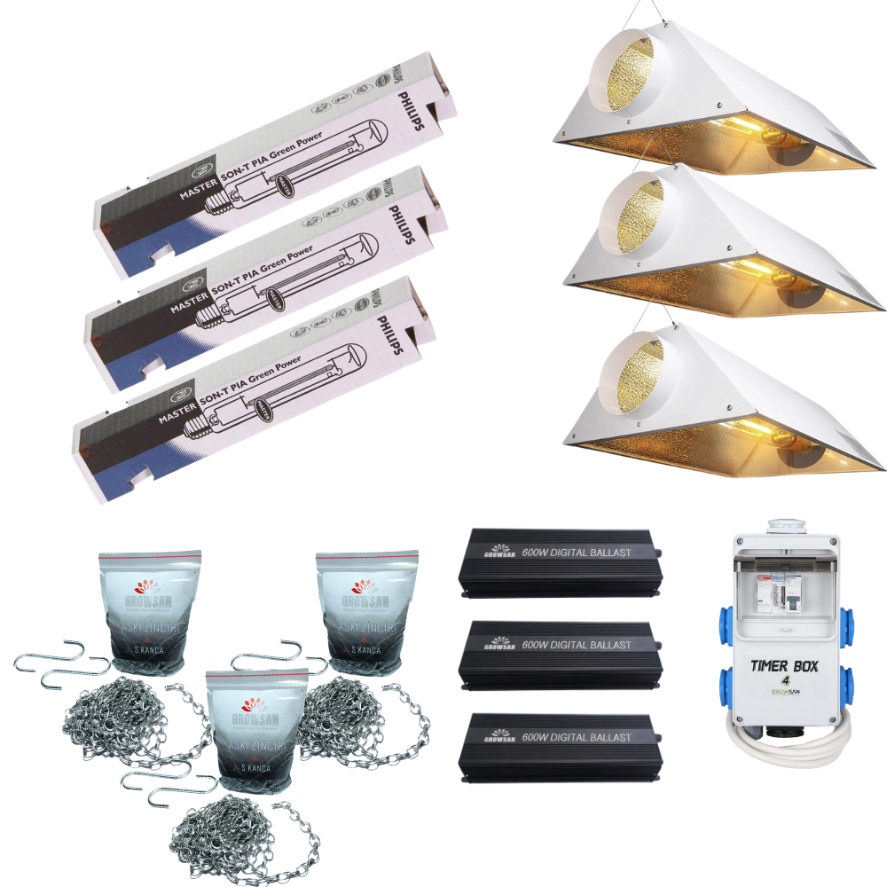 3'lü Philips 600w Çift Spektrum Set