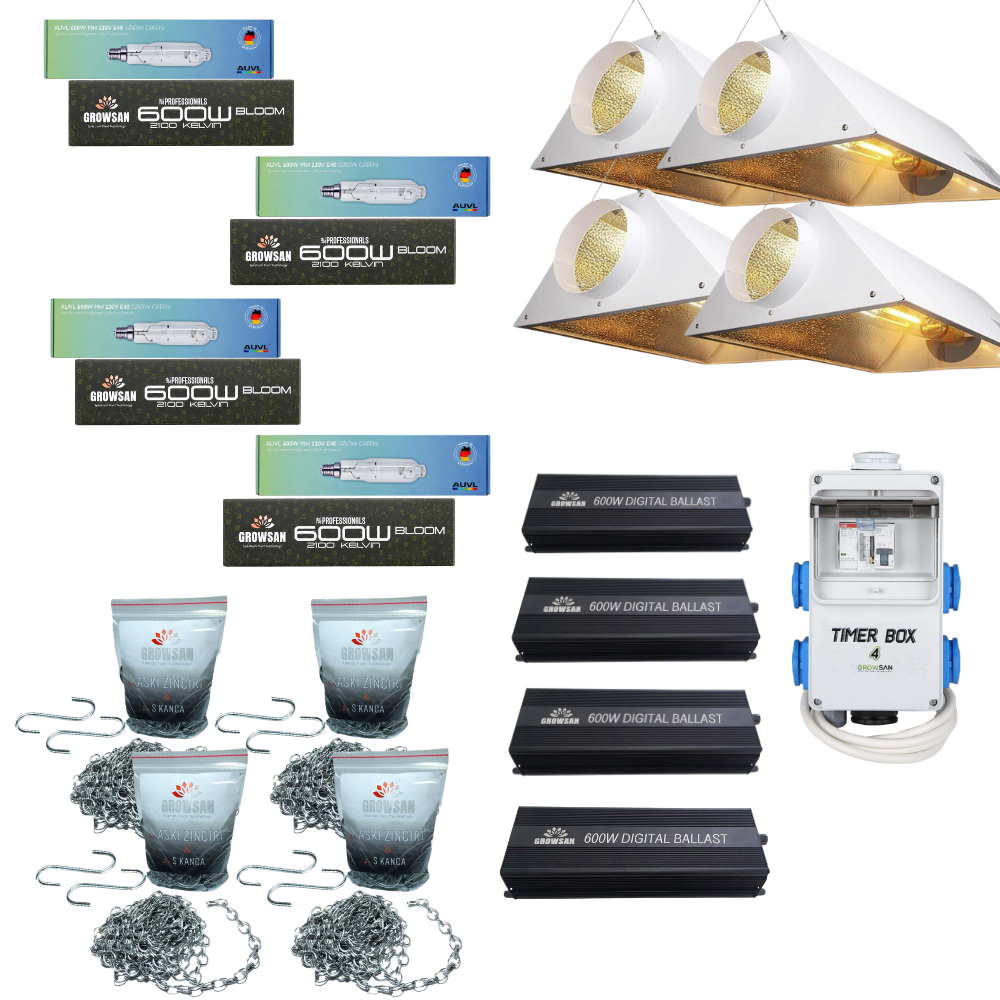 4'lü AUVL 600w Grow-Bloom Set