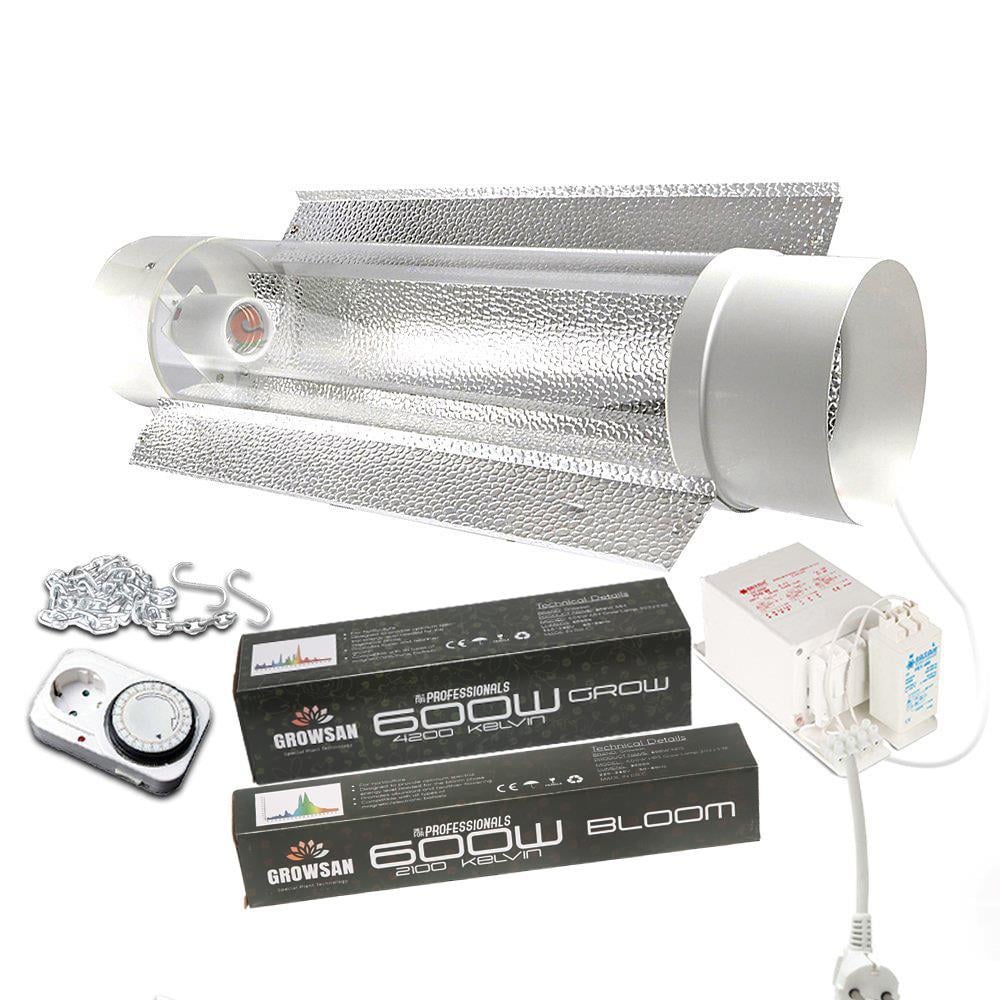 Growsan 600w Grow/Bloom CoolTube Foton Set