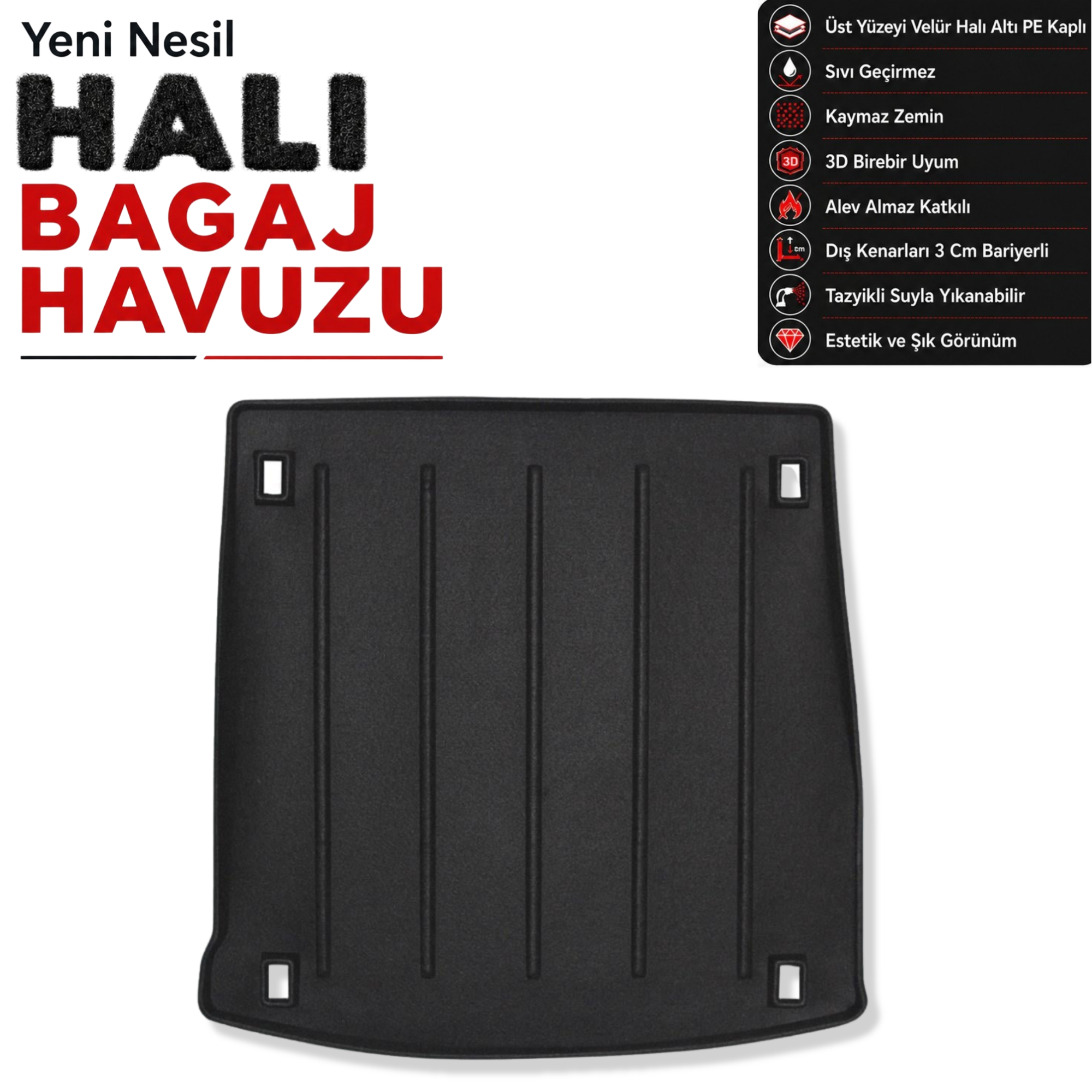 Alfa Romeo Stelvio Halı Bagaj Havuzu (2017 Sonrası)