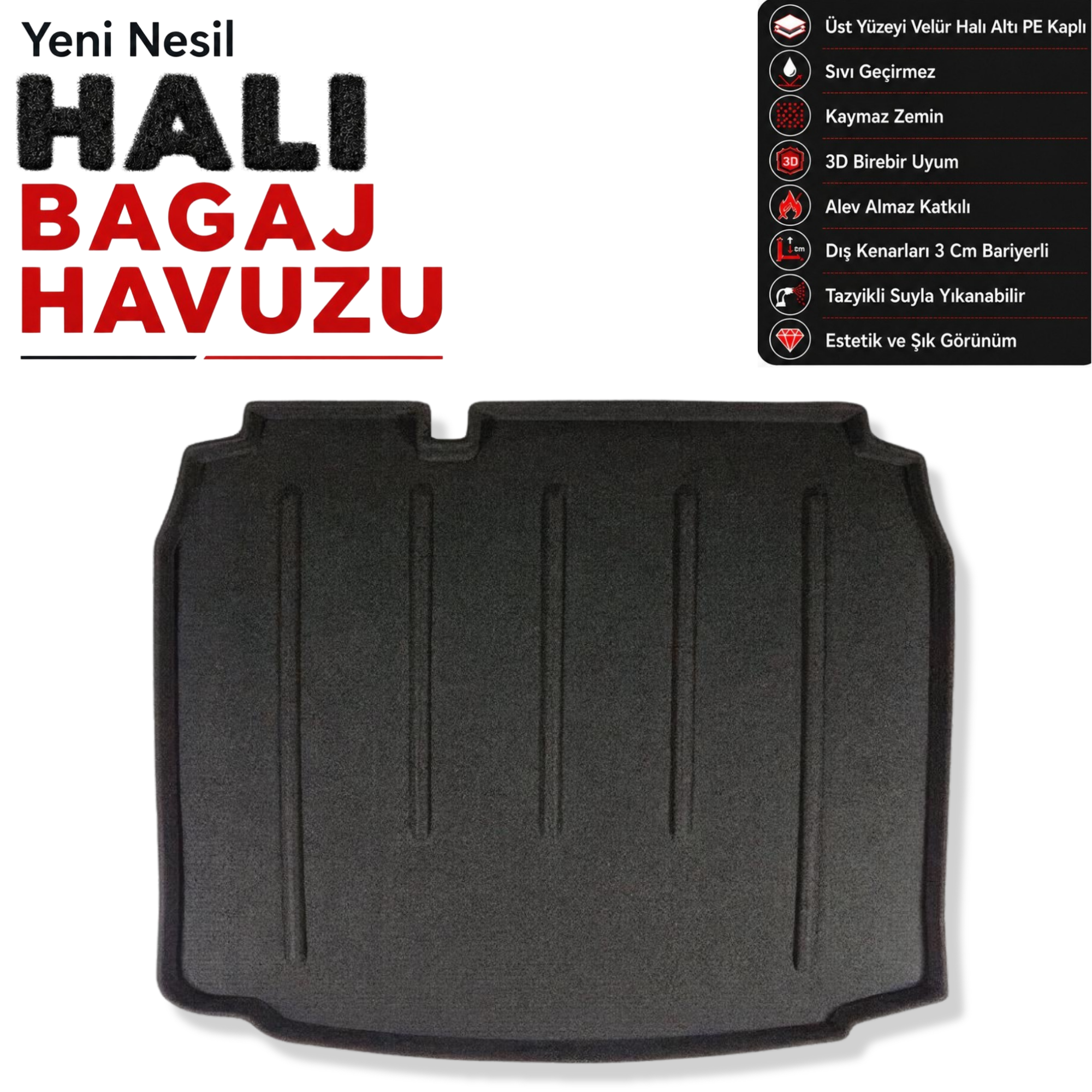 Audi A3 Sportback Halı Bagaj Havuzu (2006 - 2012 Arası)