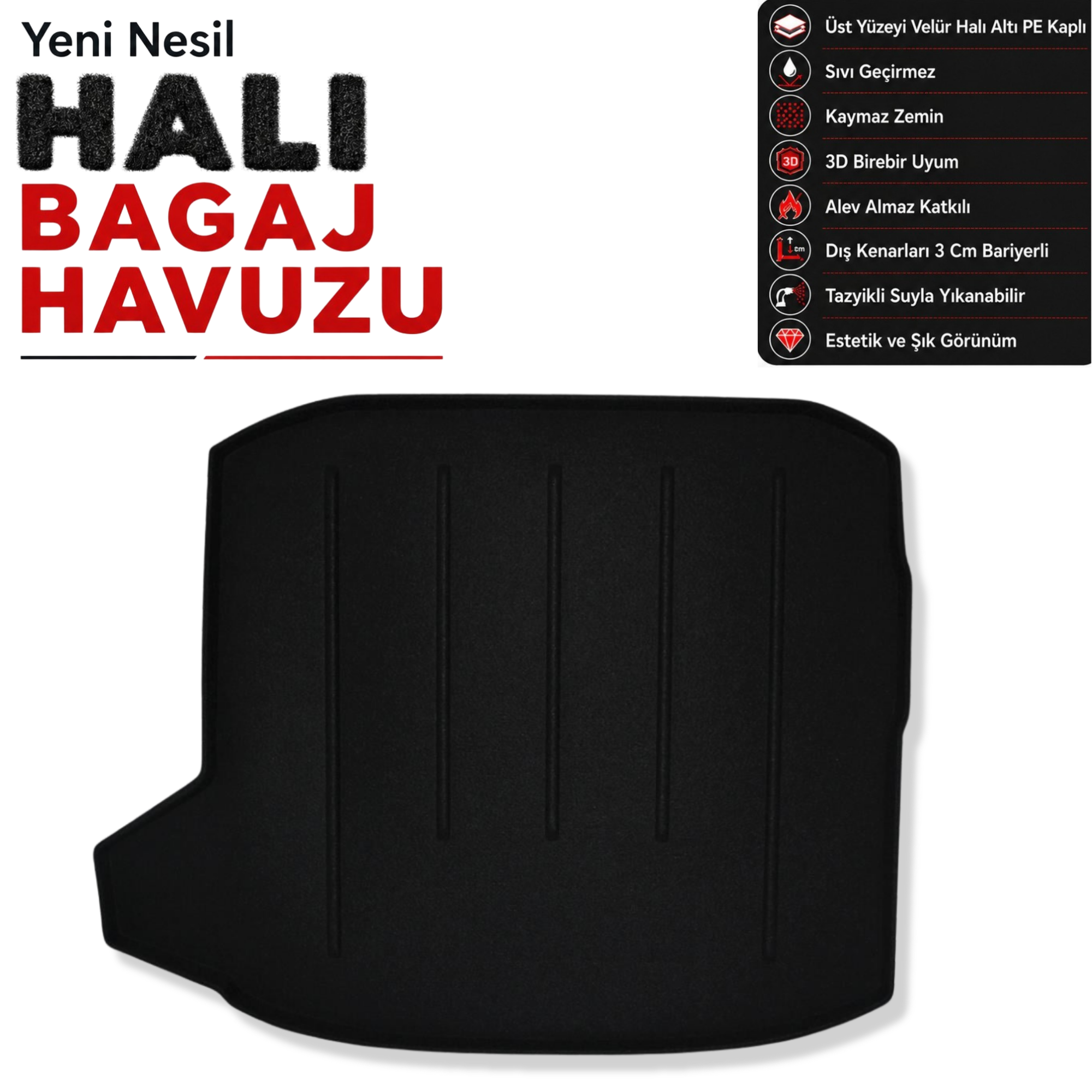 Audi A3 Sedan Halı Bagaj Havuzu (2013 - 2021 Arası)