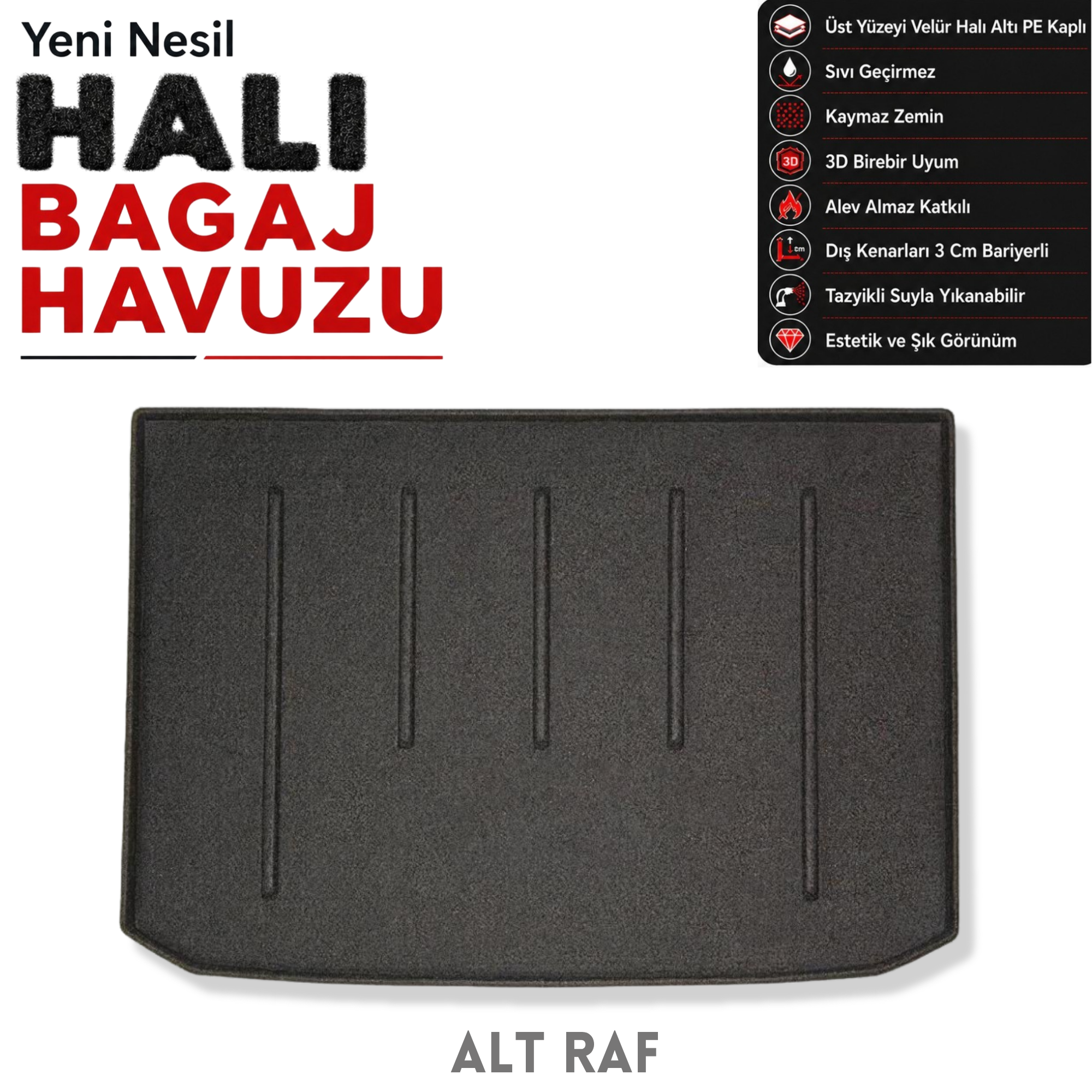 Audi A3 Sportback Halı Bagaj Havuzu (2013 - 2021 Arası)