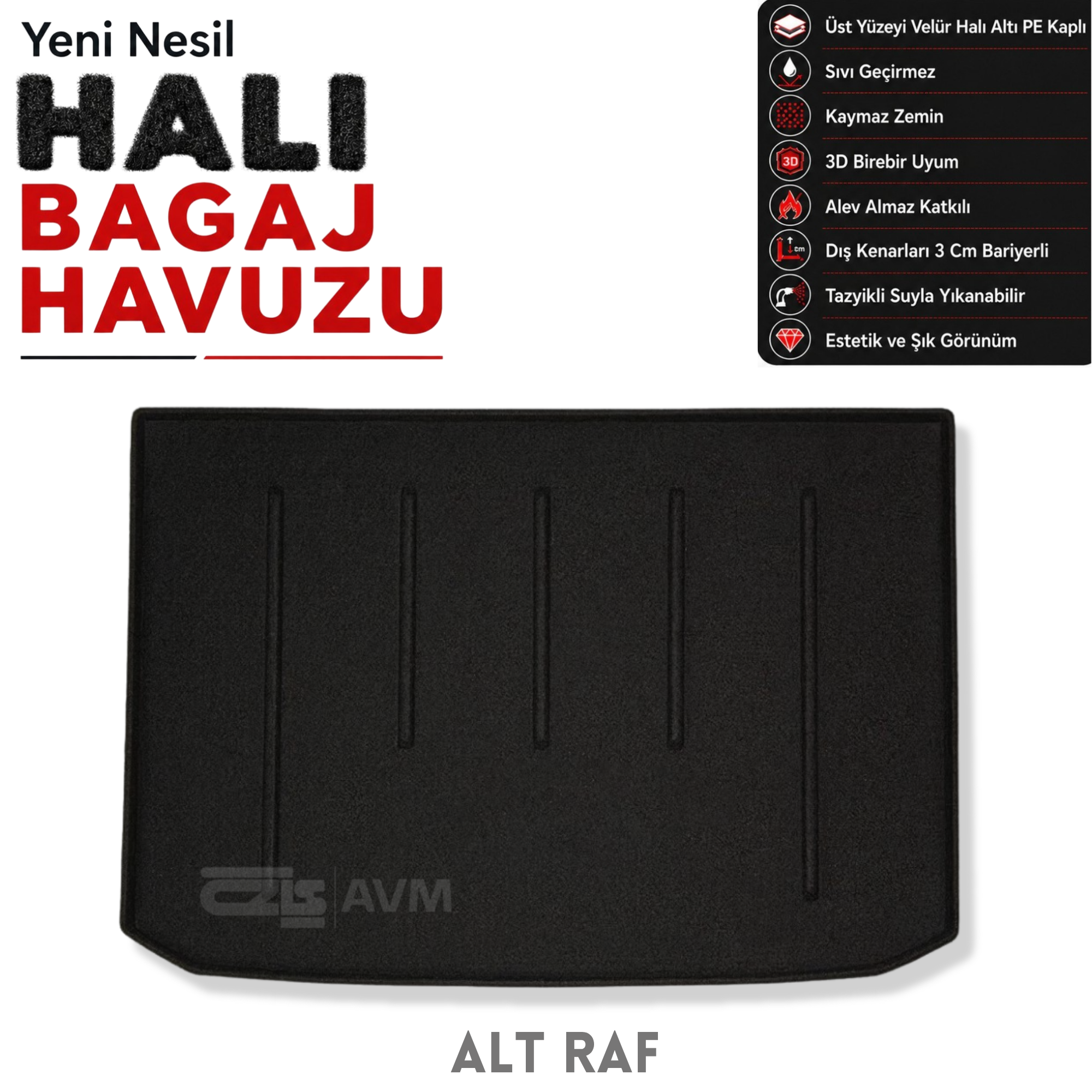 Audi A3 Sportback Halı Bagaj Havuzu (2013 - 2021 Arası)