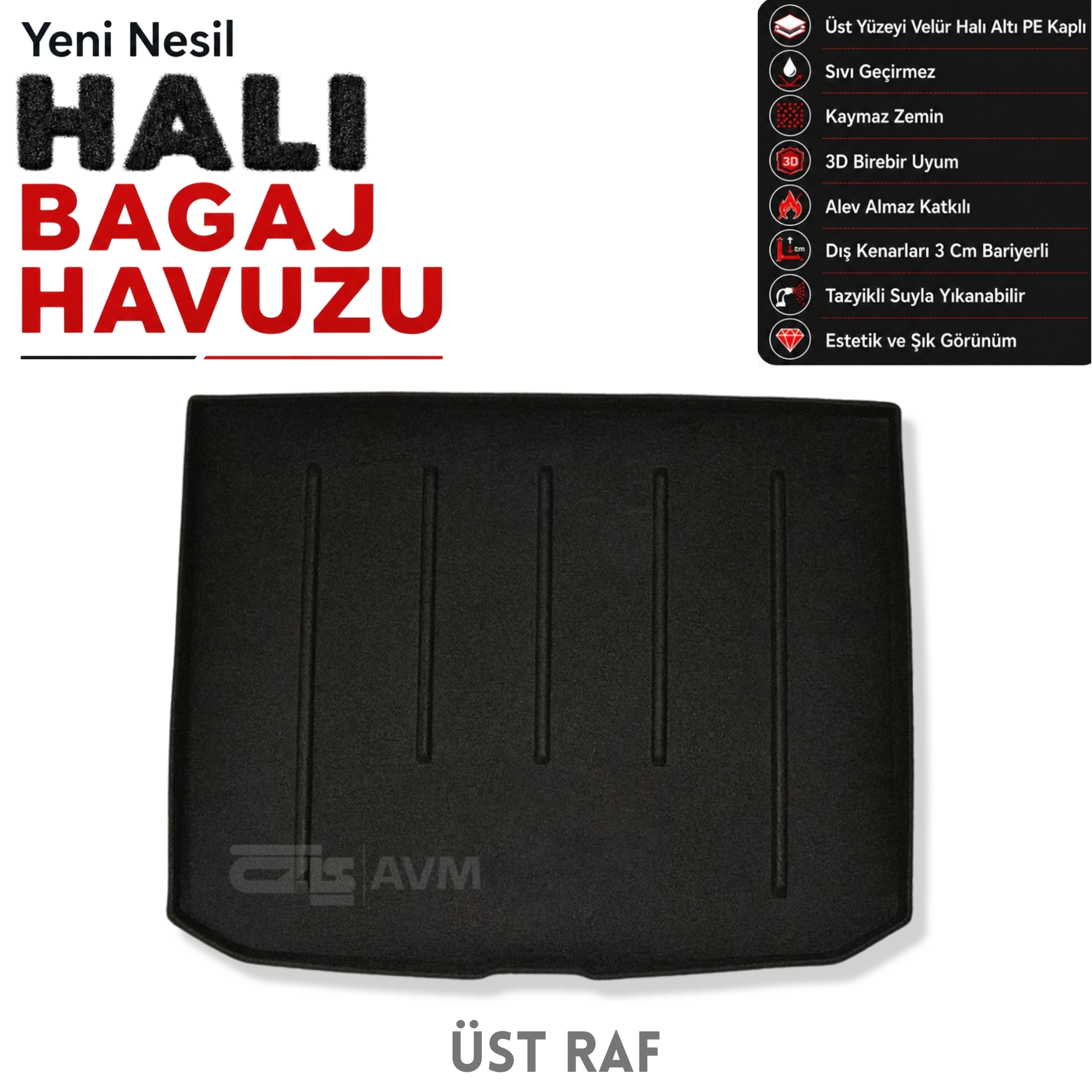 Audi A3 Sportback Halı Bagaj Havuzu (2013 - 2021 Arası)