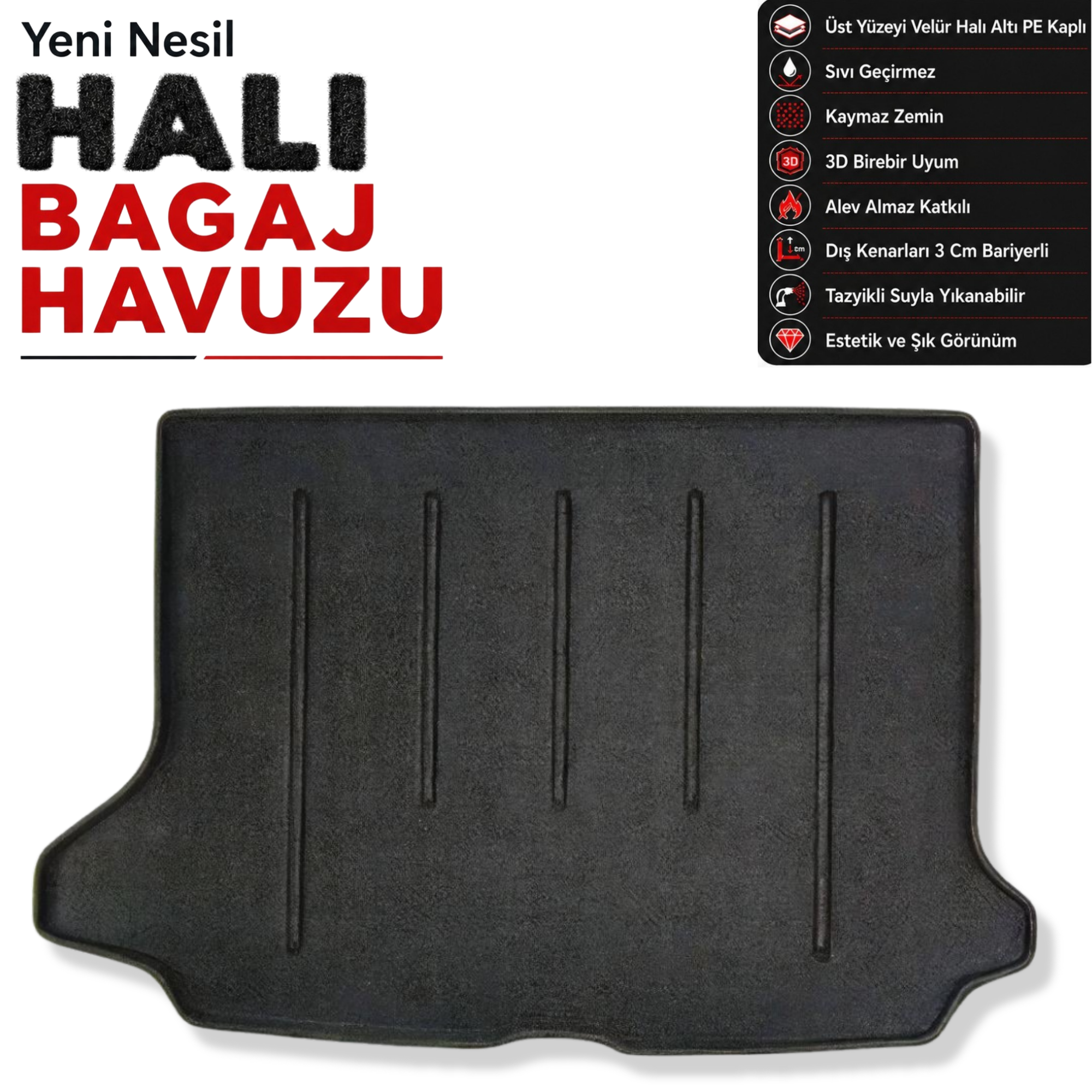 Audi Q2 Halı Bagaj Havuzu (2017 - 2021 Arası)