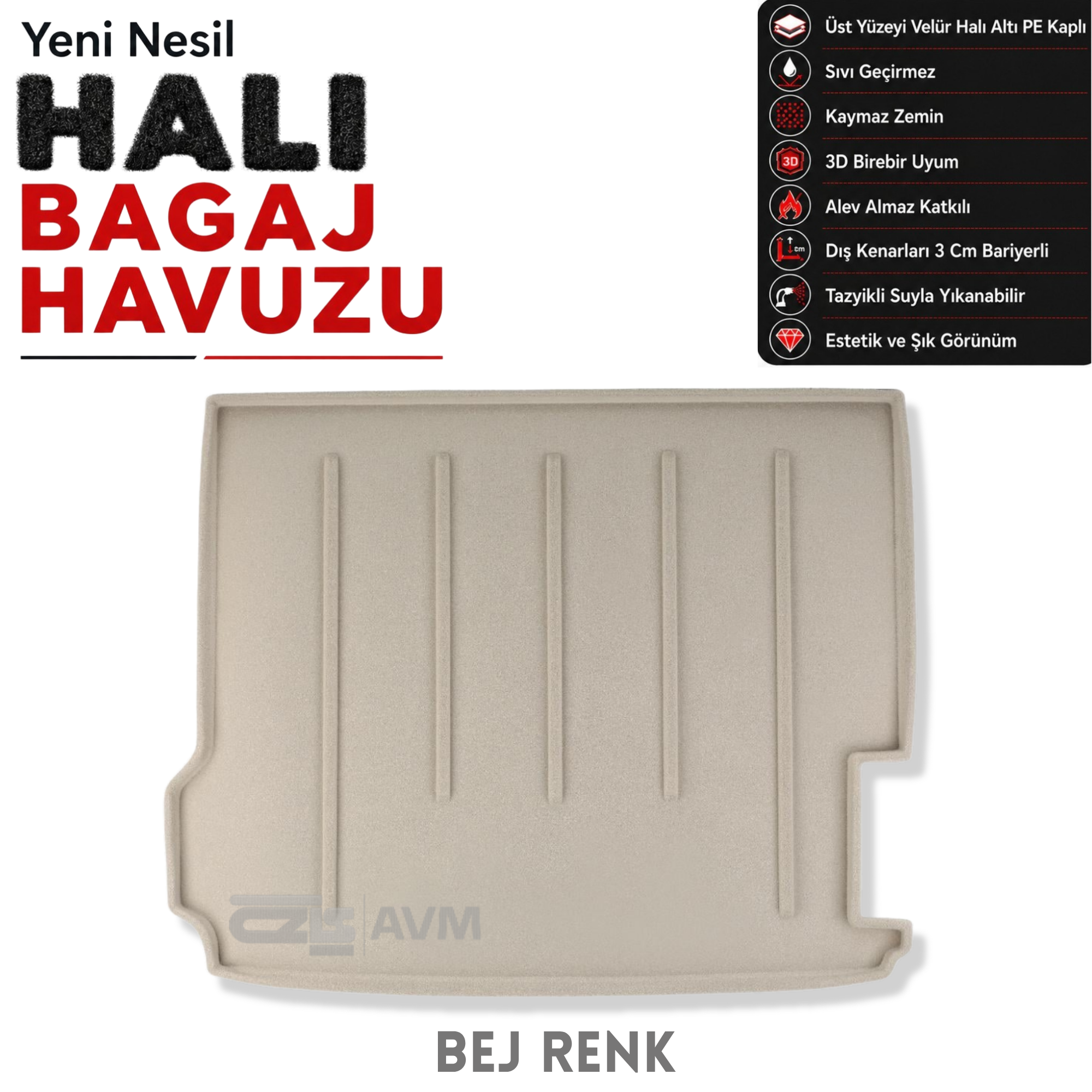 BMW X3 Halı Bagaj Havuzu F25 (2010 - 2017 Arası)