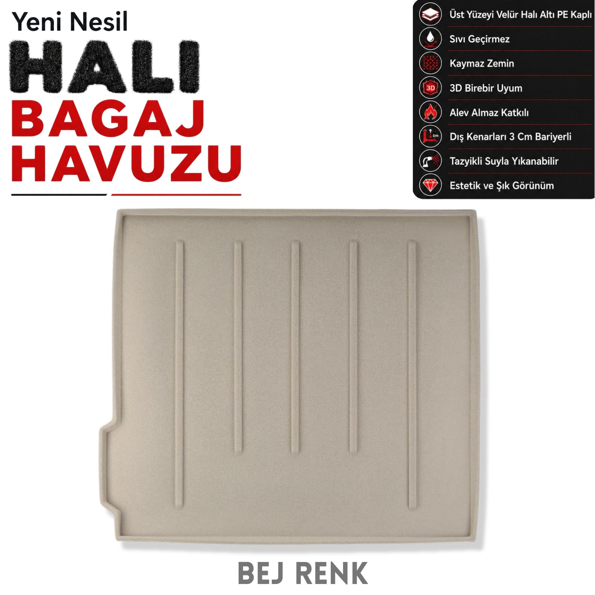 BMW X5 Halı Bagaj Havuzu F15 (2013 Sonrası)