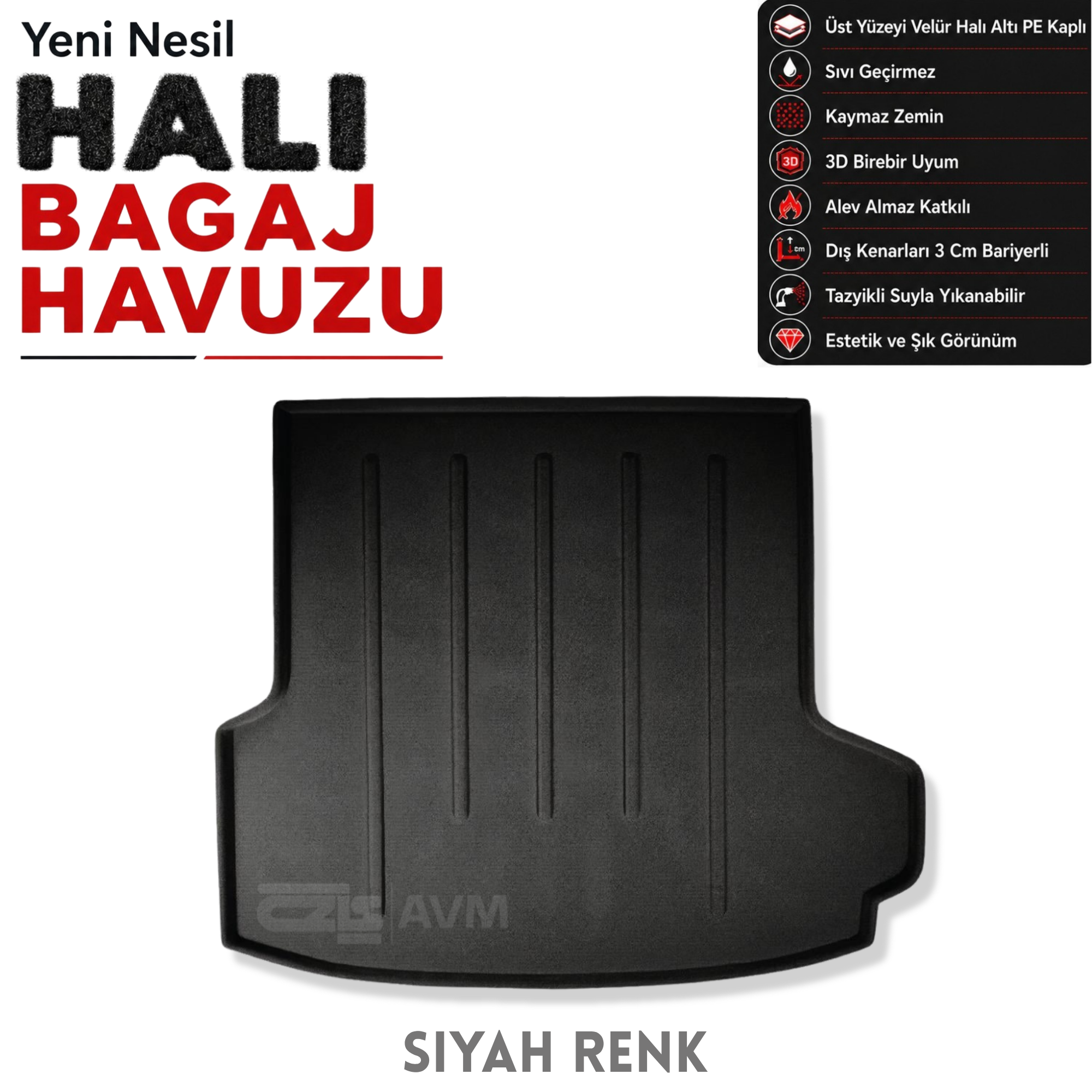 BMW 3 Gran Turismo  Halı Bagaj Havuzu F34 (2013 - 2021 Arası)