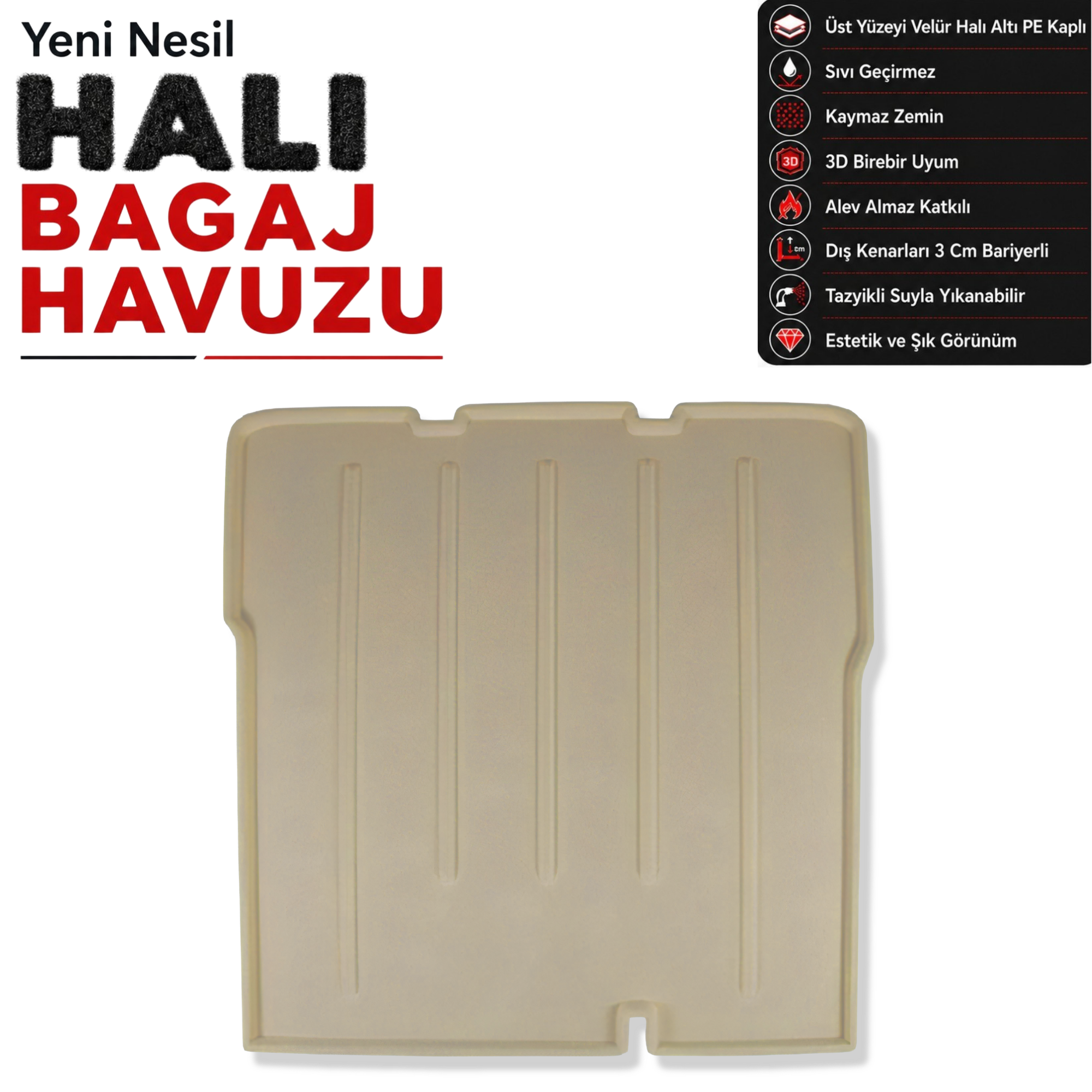 Chevrolet Aveo Sedan Halı Bagaj Havuzu (2011 Sonrası)