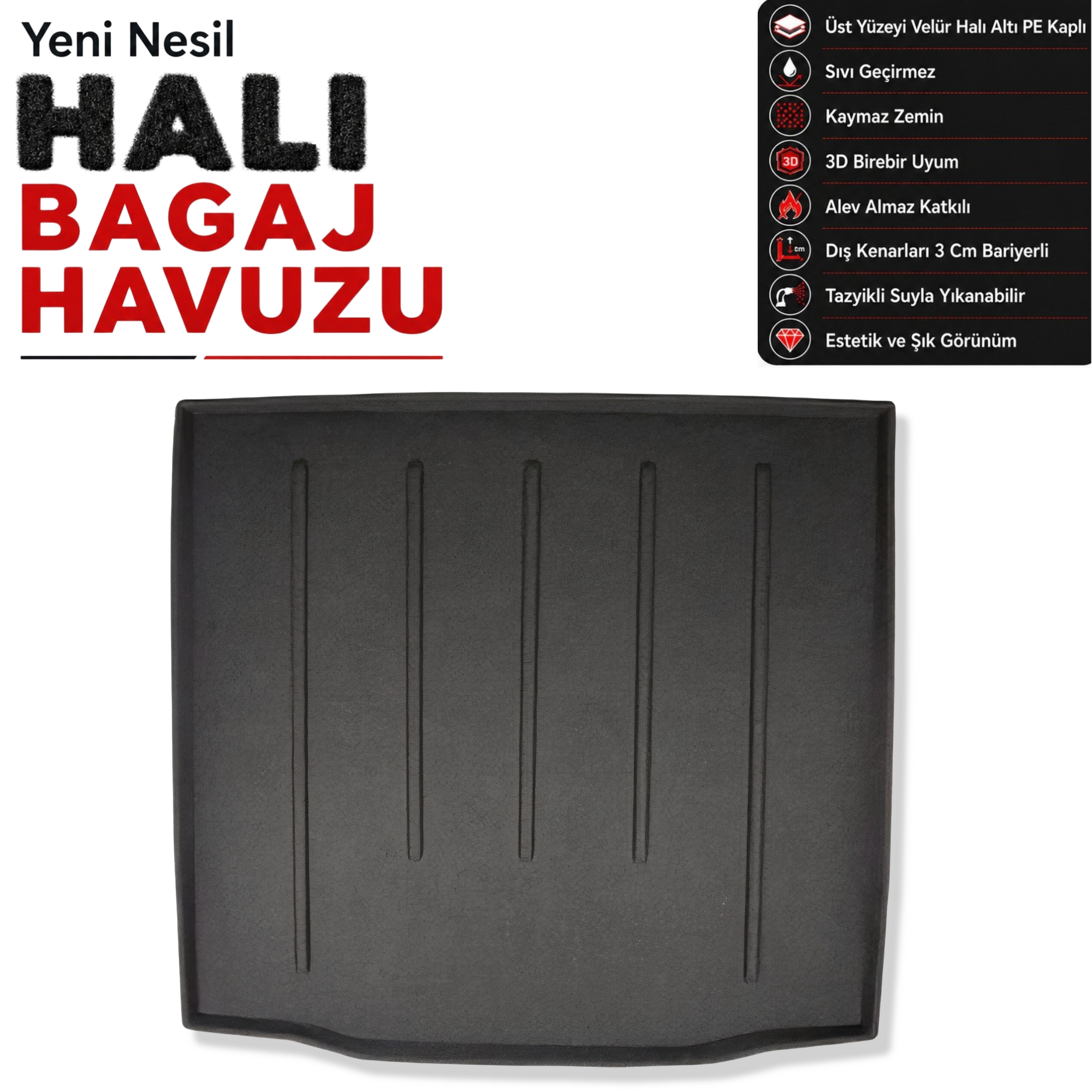 Chevrolet Cruze Sedan Halı Bagaj Havuzu (2008 - 2023 Arası)
