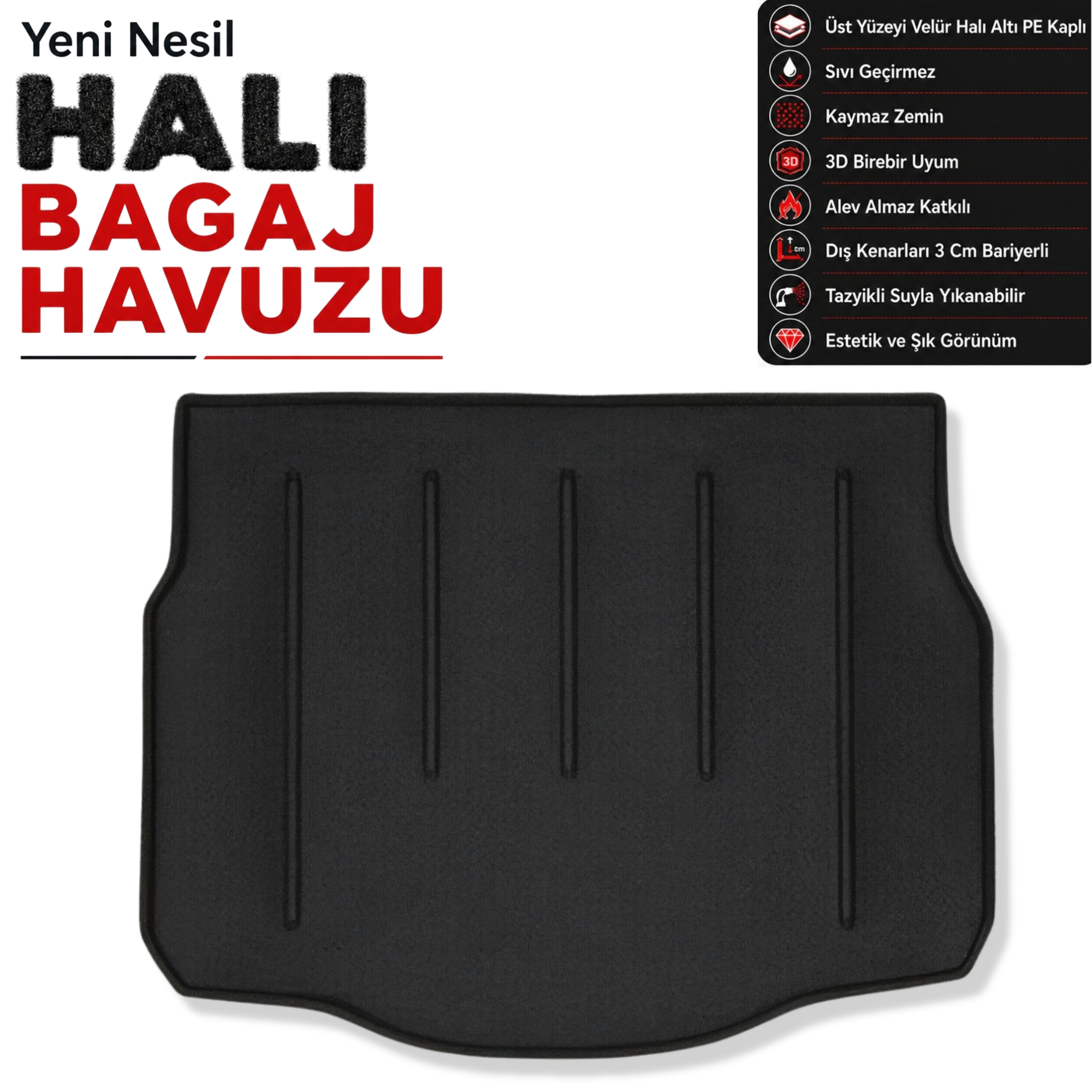 Citroen C4 Cactus Halı Bagaj Havuzu (2014 - 2020 Arası)