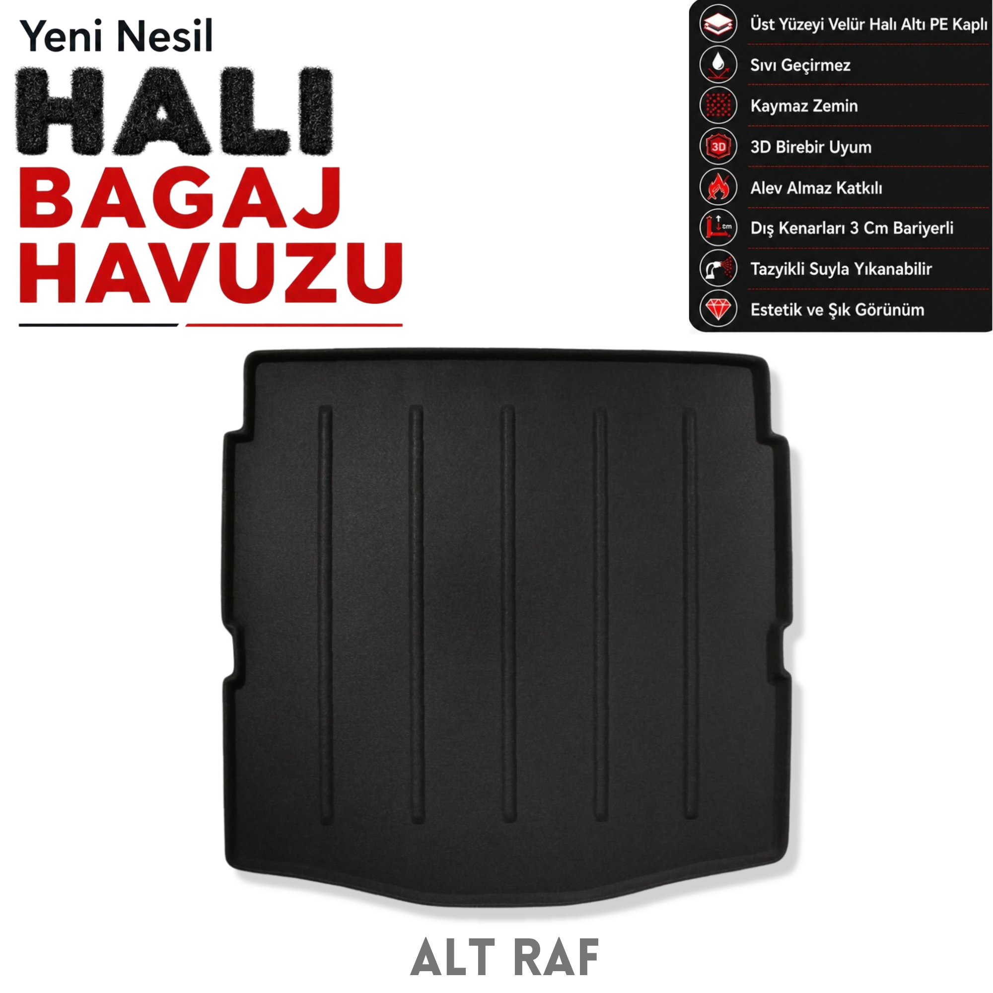 Citroen C5 Aircross Elektrikli / Hybrid Uyumlu Halı Bagaj Havuzu (2025 Sonrası)