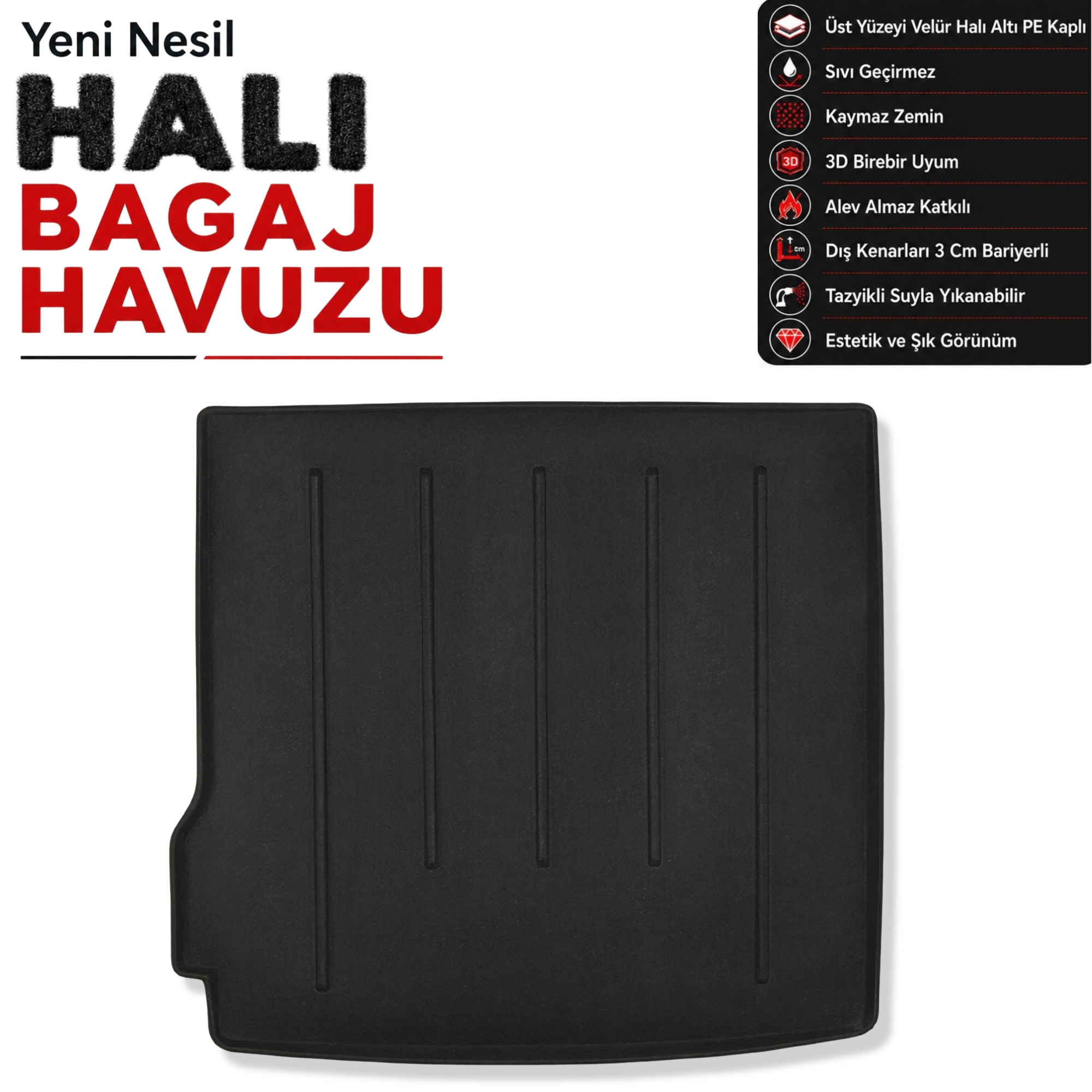 Dacia Duster 4x2 Halı Bagaj Havuzu (2017 Sonrası)