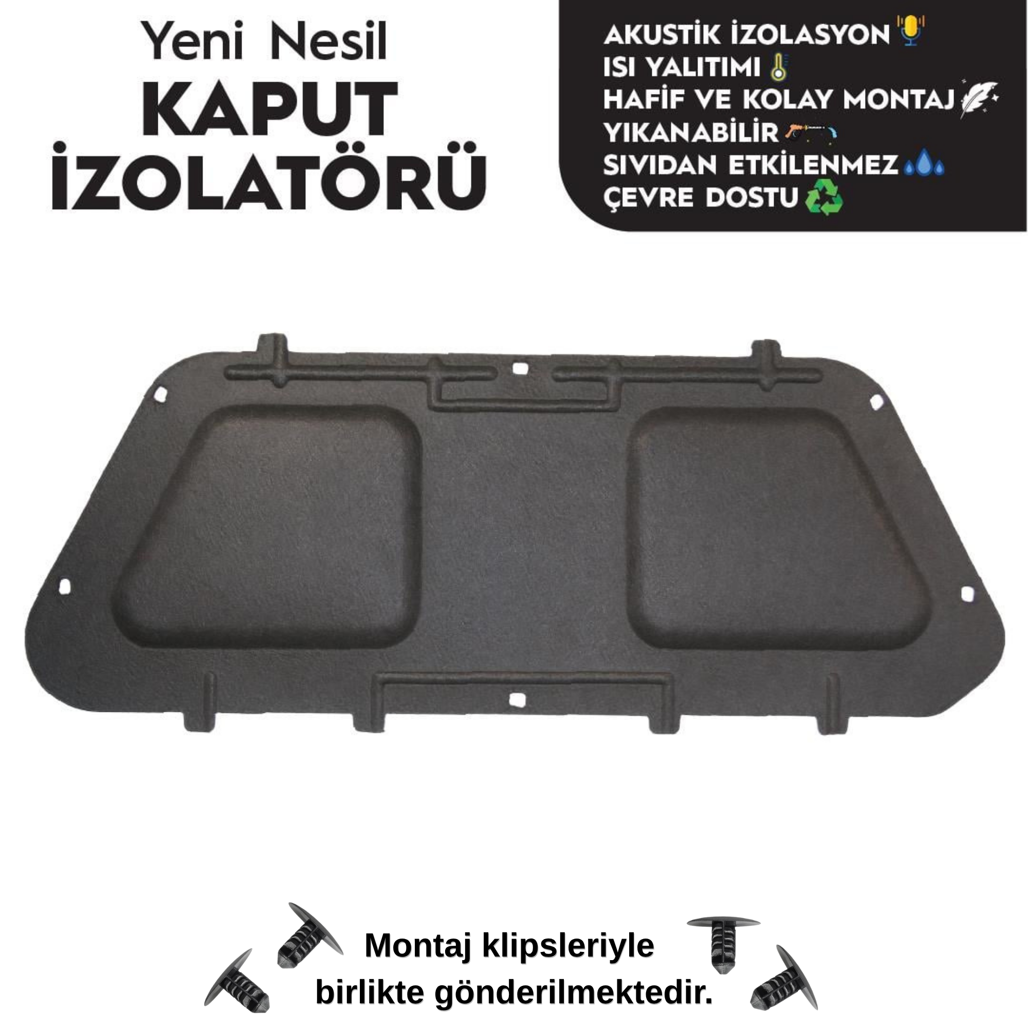 Fiat Doblo 3 Kaput İzolatörü (2010 - 2022 Arası)