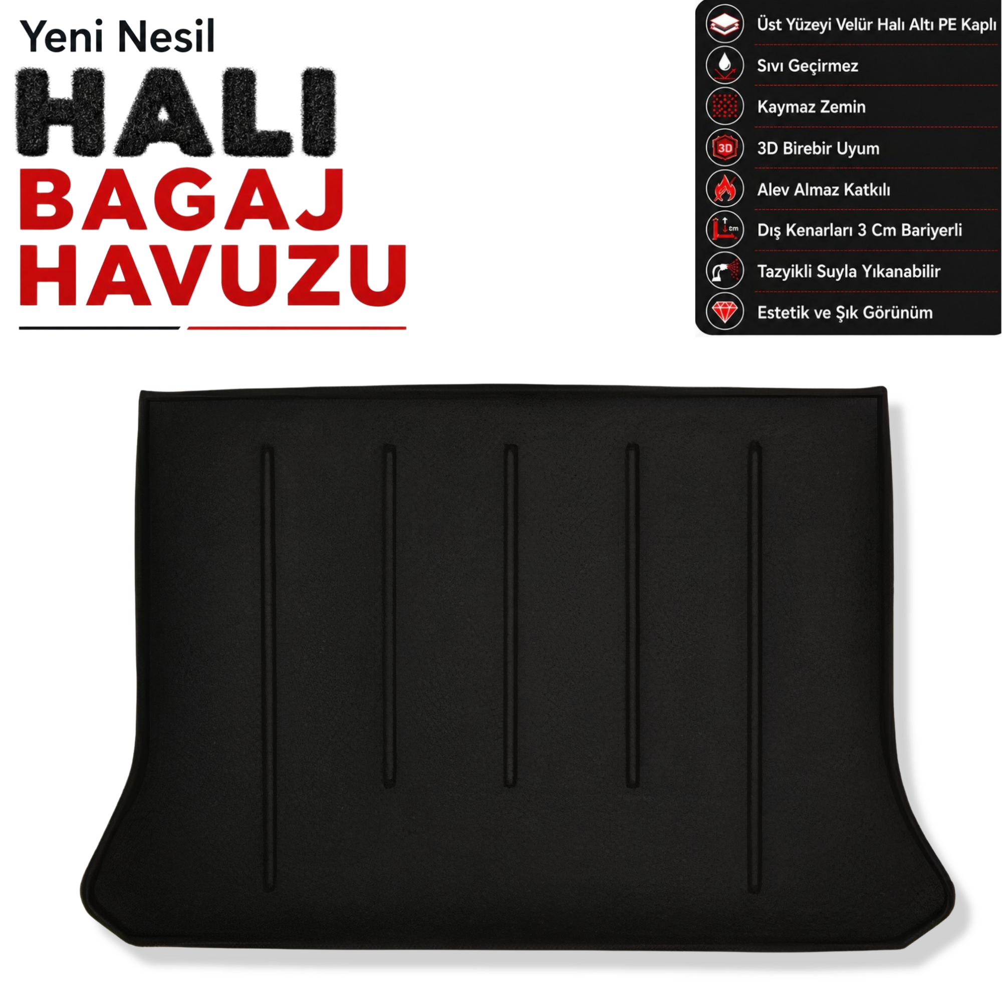 Ford Tourneo Connect Halı Bagaj Havuzu (2003 - 2014)