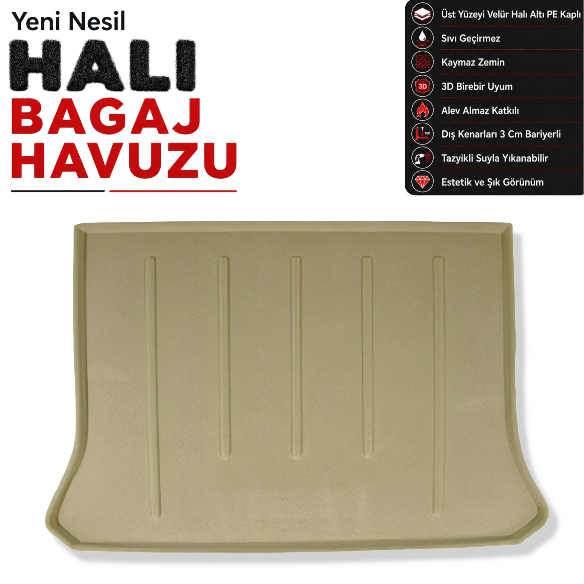 Ford Tourneo Connect Halı Bagaj Havuzu (2003 - 2014)