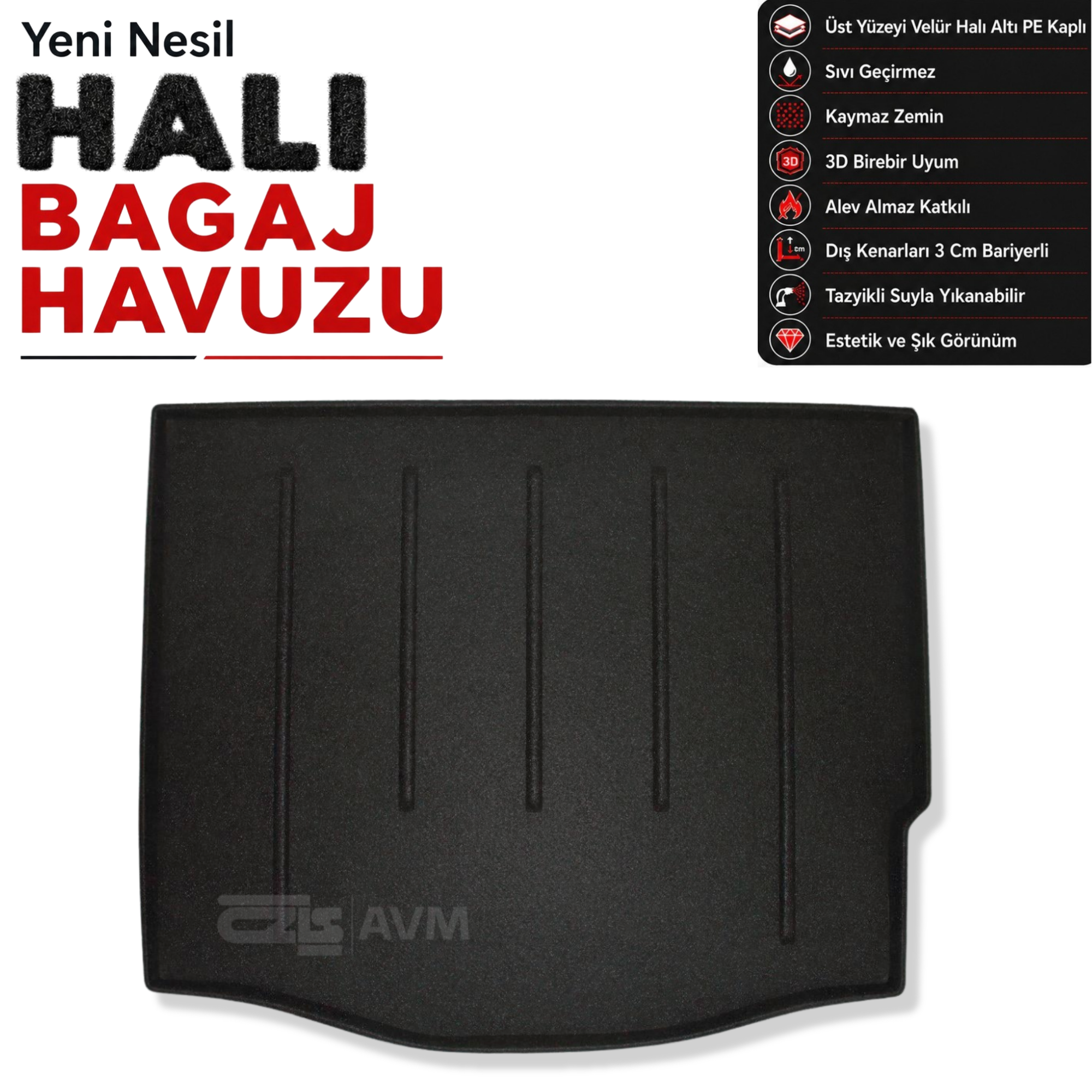 Ford Focus Hatchback 3 Halı Bagaj Havuzu ( 2011 - 2014 Arası)