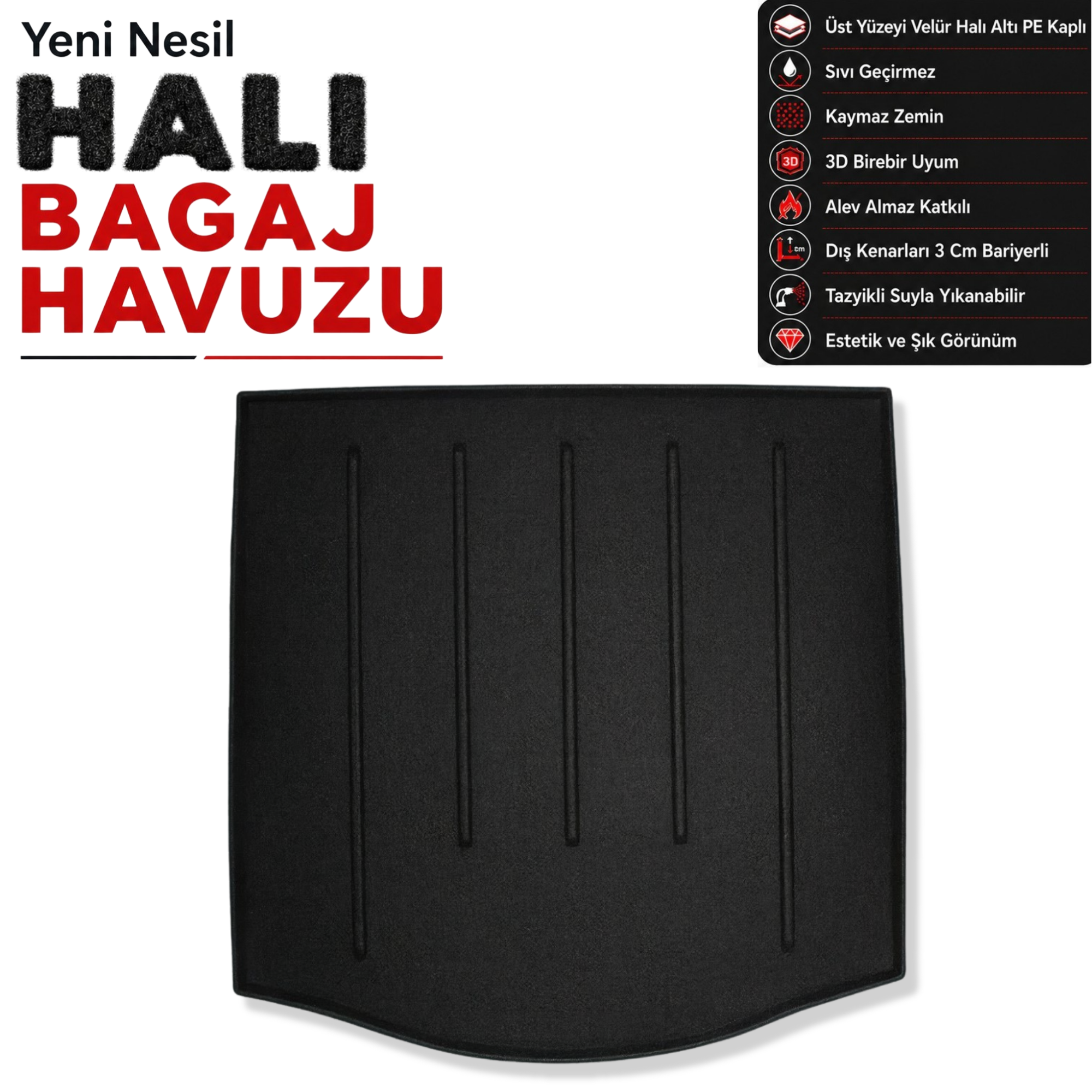 Ford Focus Sedan 4 Halı Bagaj Havuzu (2014 - 2018 Arası)