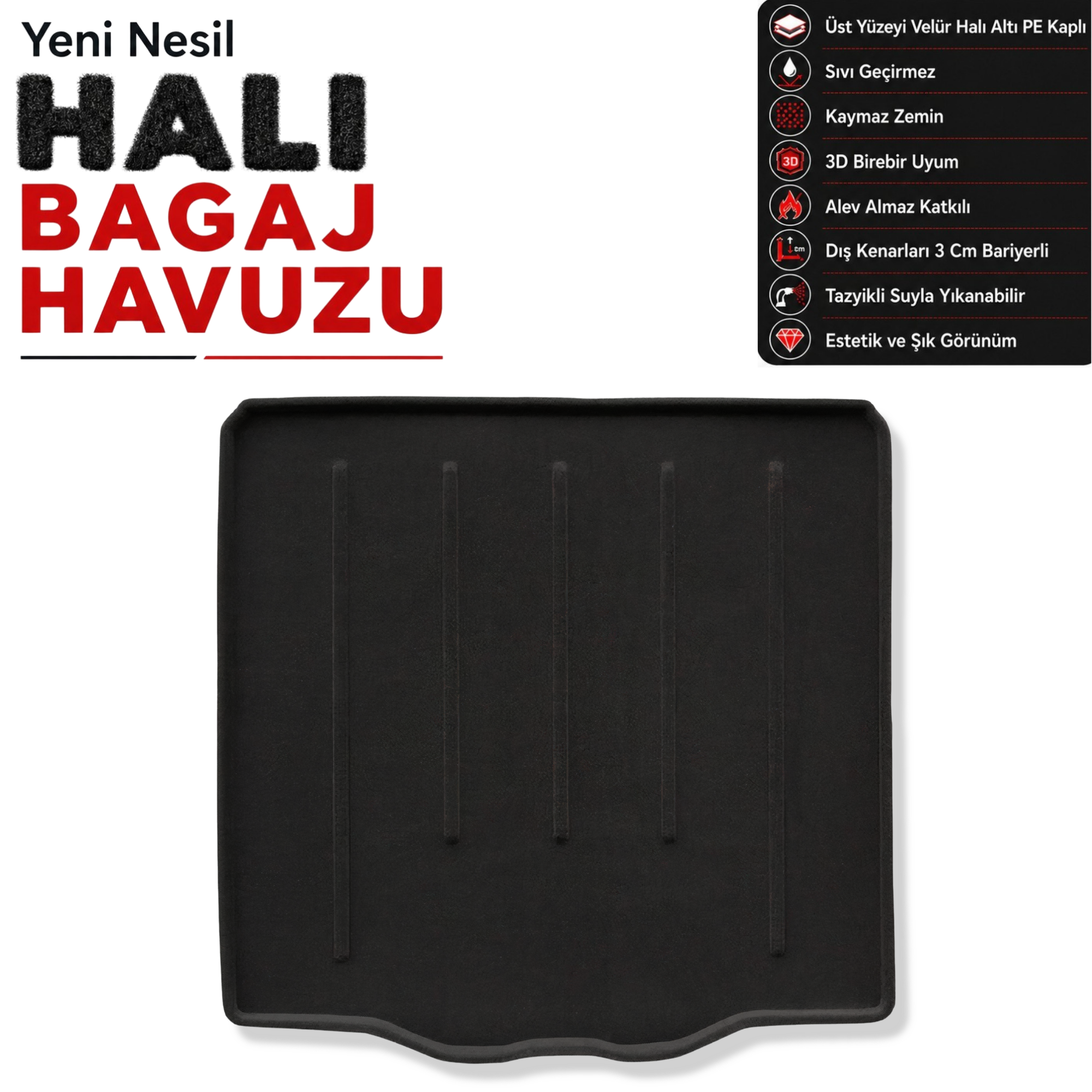 Ford Focus 5 Sedan Halı Bagaj Havuzu (2019 - 2025 Arası)