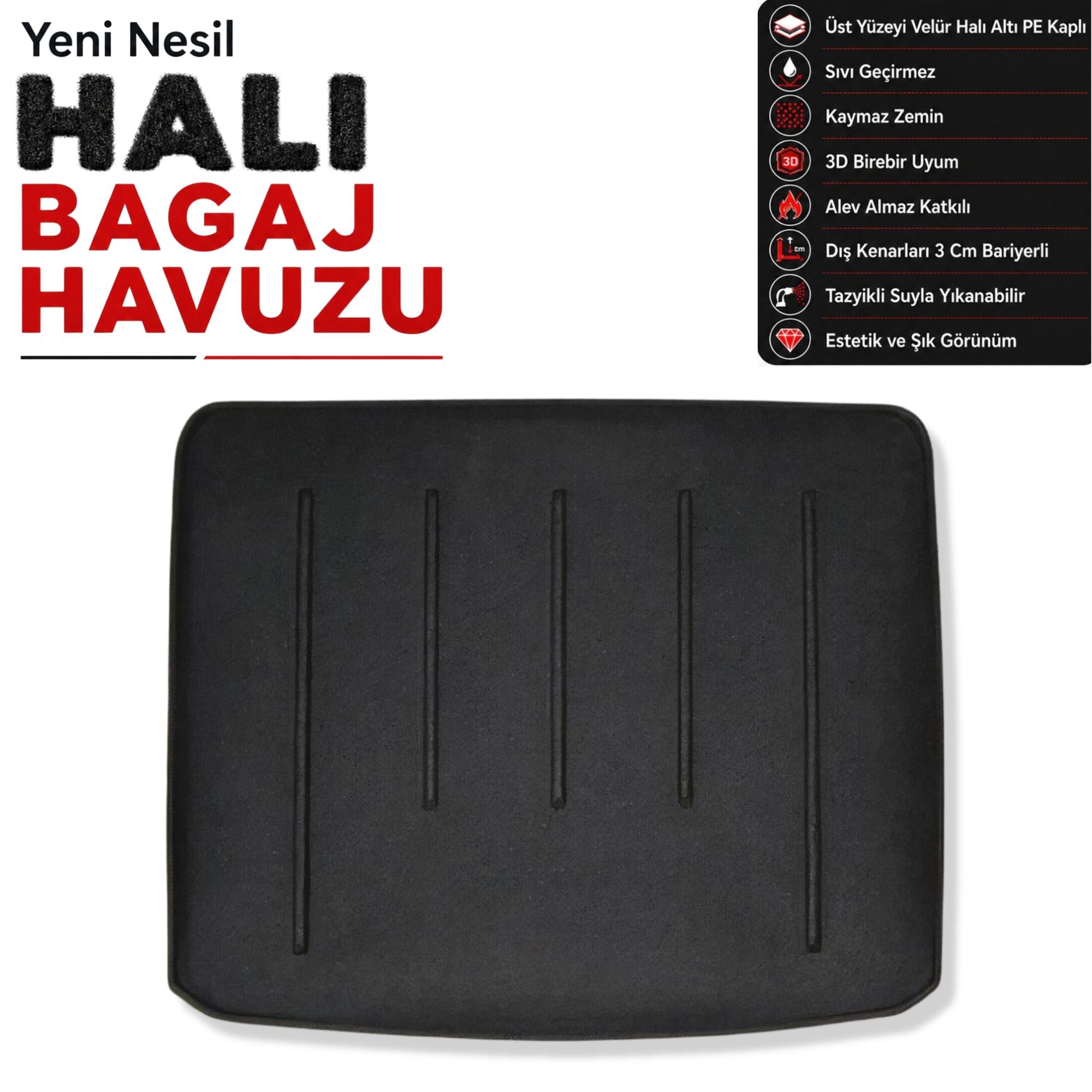 Fiat 500L Wagon Halı Bagaj Havuzu (2014 ve Sonrası)