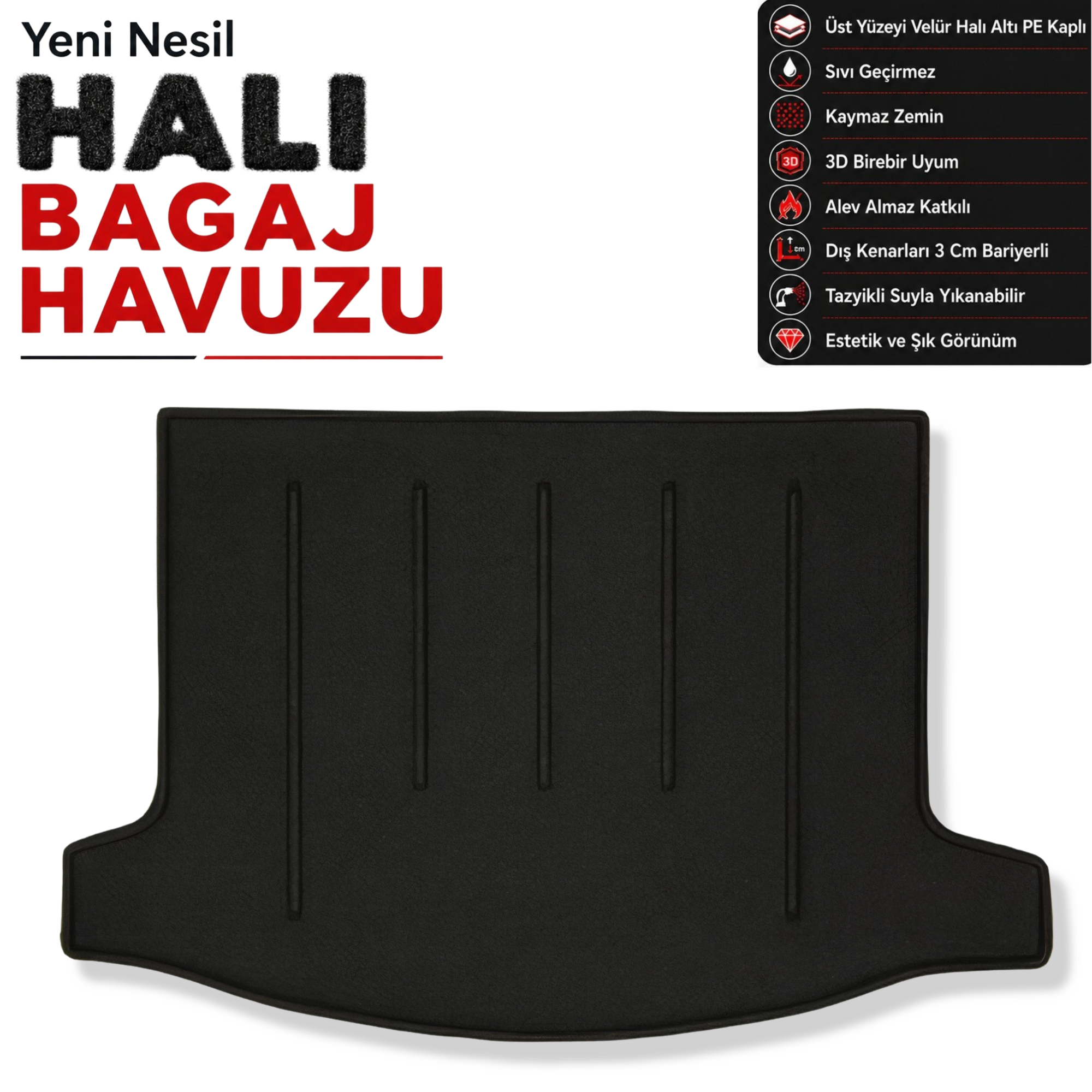 Honda Civic Hatchback Halı Bagaj Havuzu (2012 - 2017 Arası)