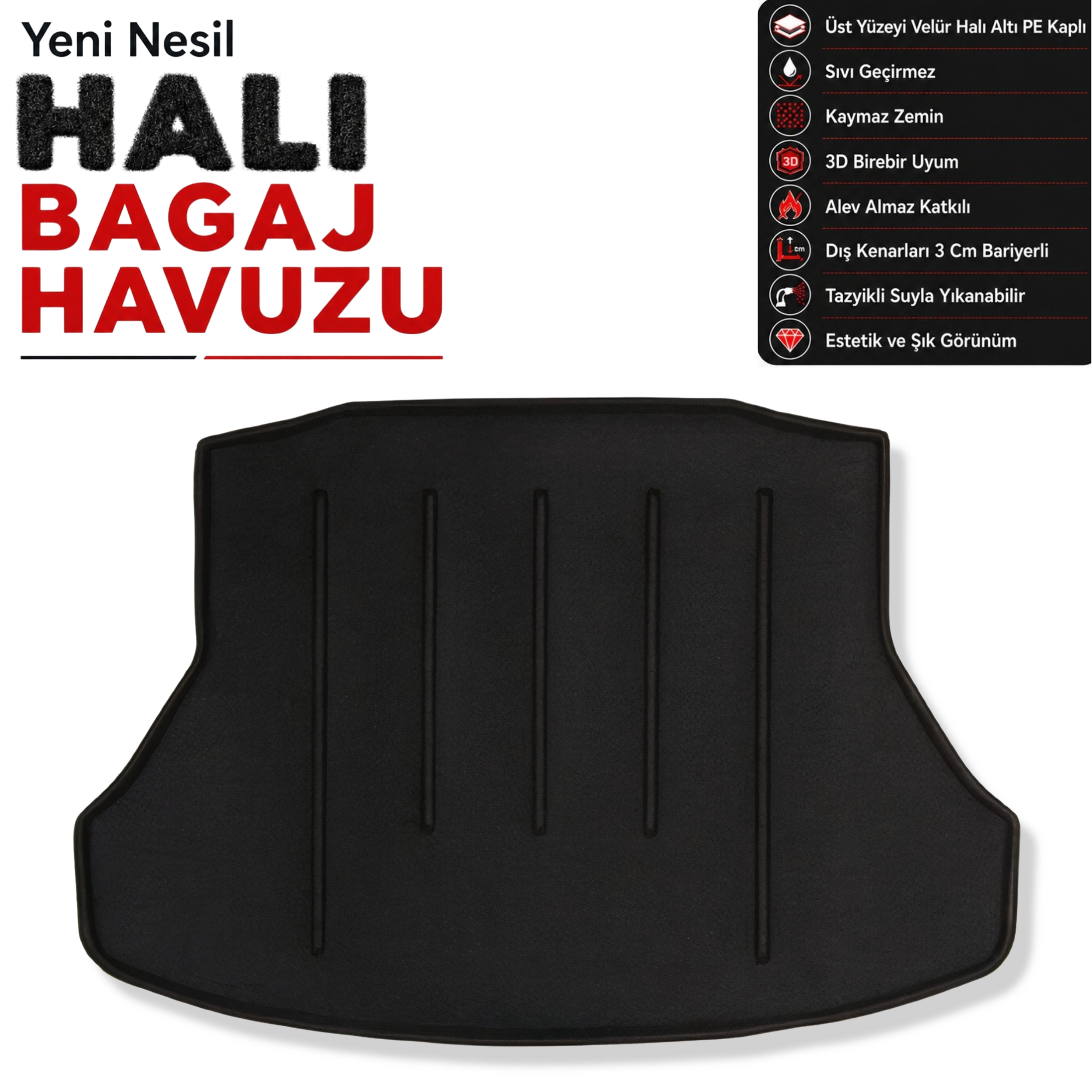 Honda Civic Sedan Halı Bagaj Havuzu (2012 - 2016 Arası)