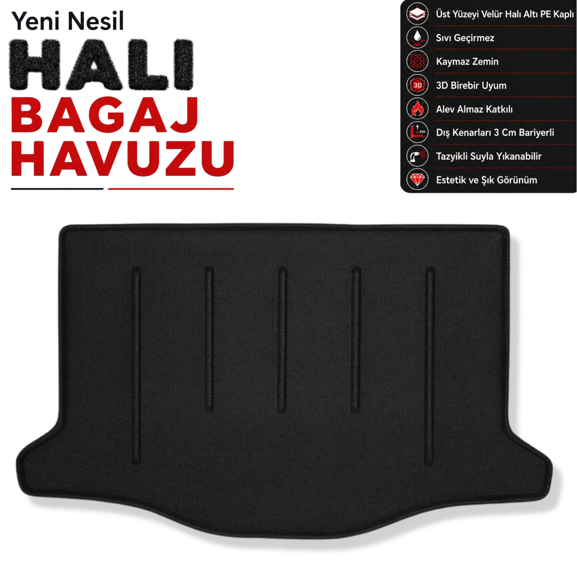 Honda Jazz Halı Bagaj Havuzu (2014 - 2018 Arası)