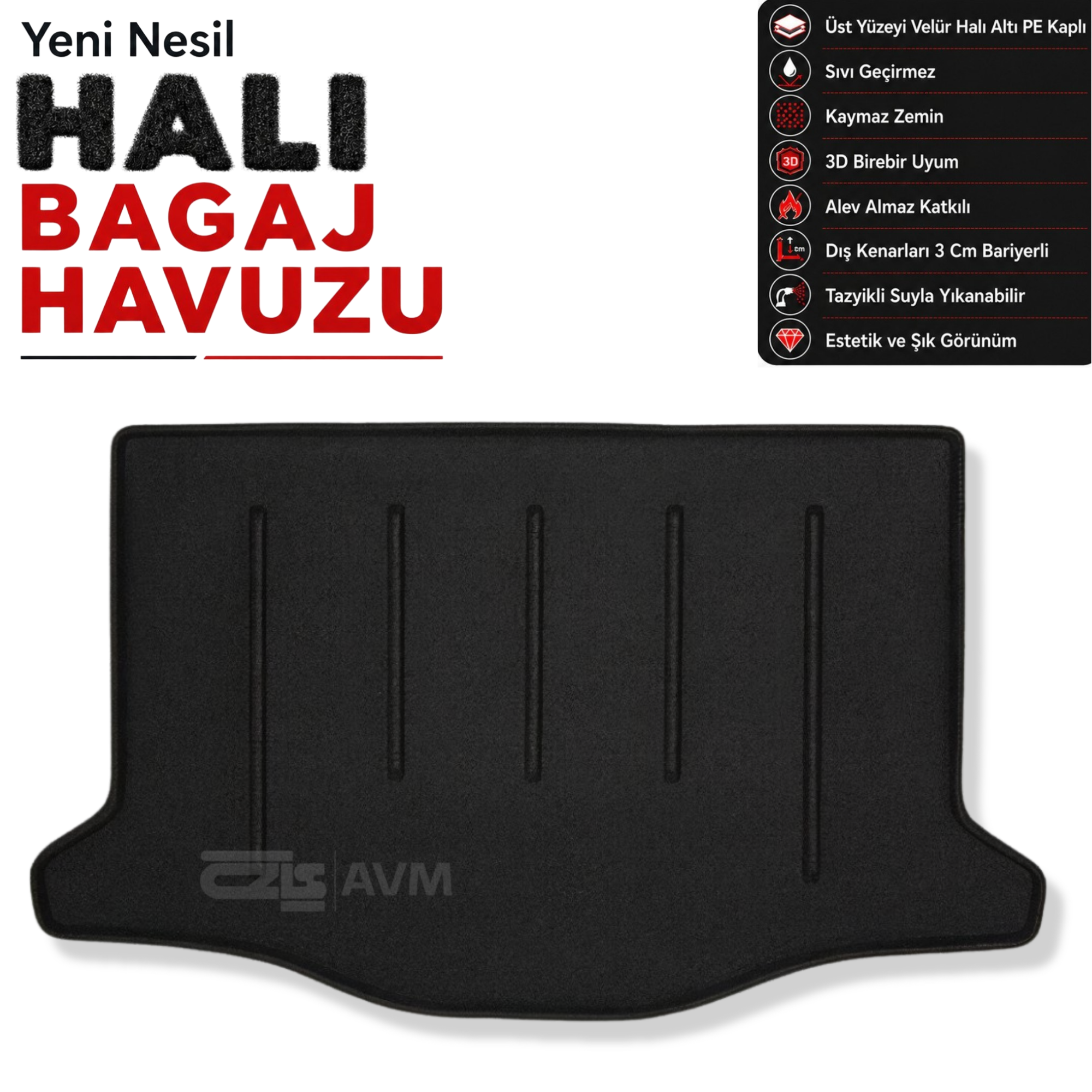 Honda Jazz Halı Bagaj Havuzu (2014 - 2018 Arası)