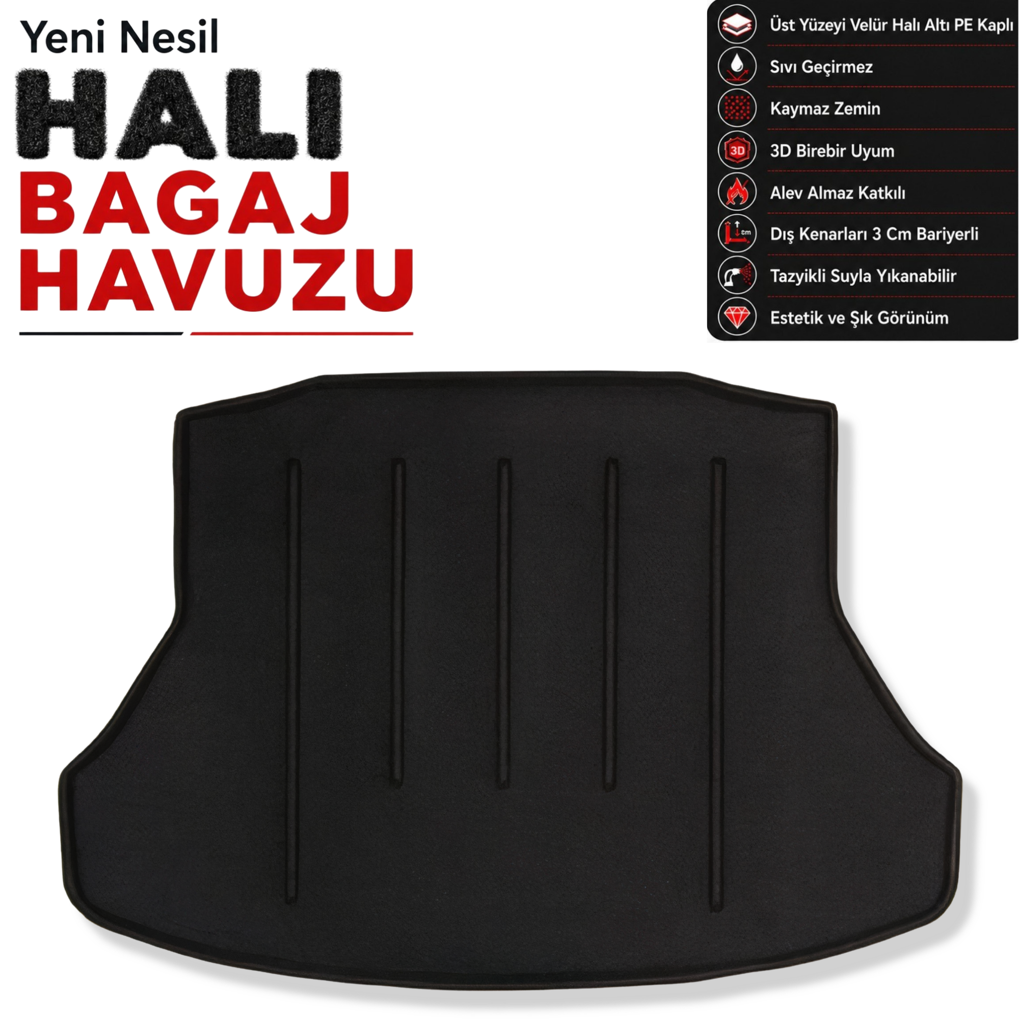 Honda Civic Sedan Halı Bagaj Havuzu (2016 - 2021 Arası)