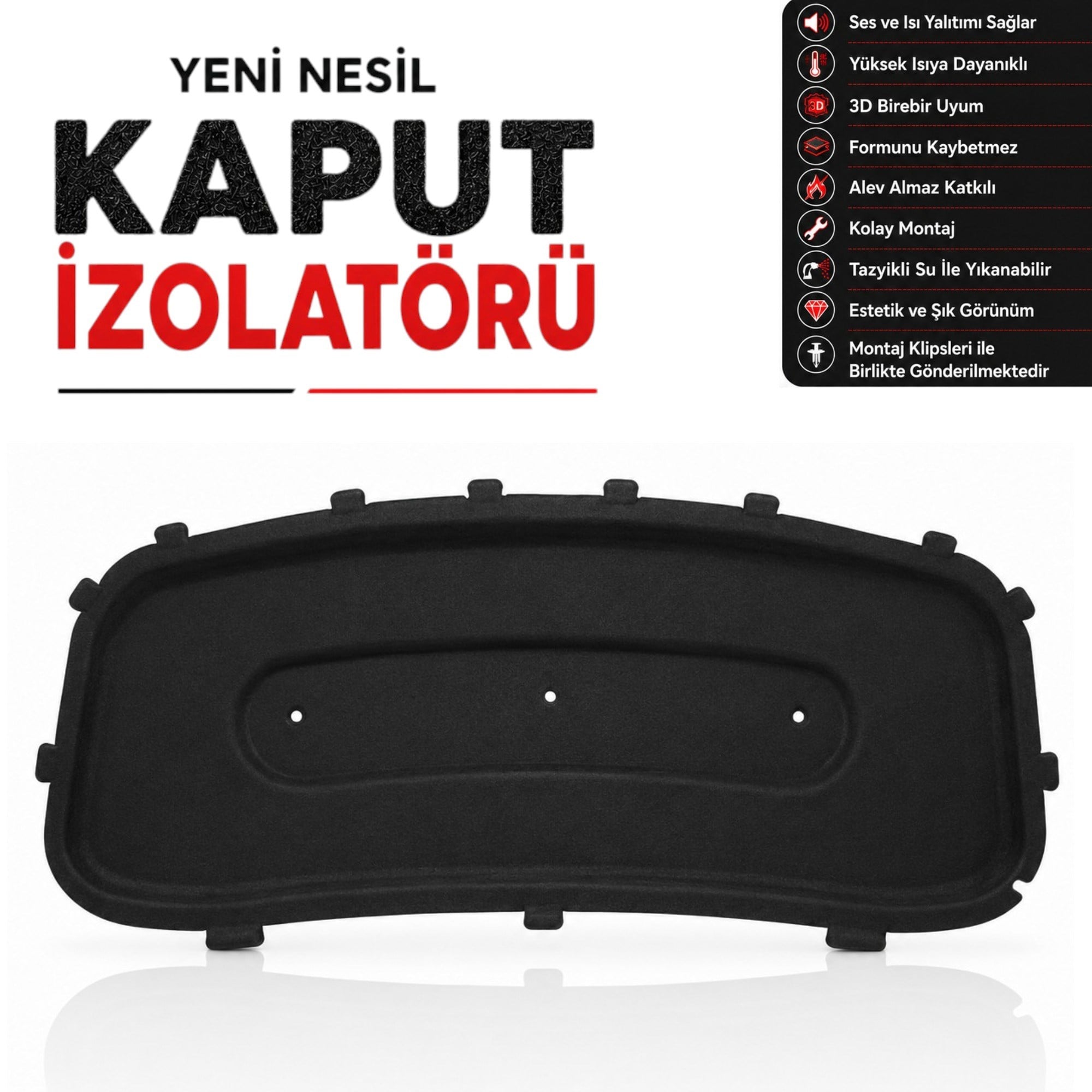 KAMPANYALI - Opel Corsa E Motor Kaput Altı izolatörü (2015-2020 Arası)