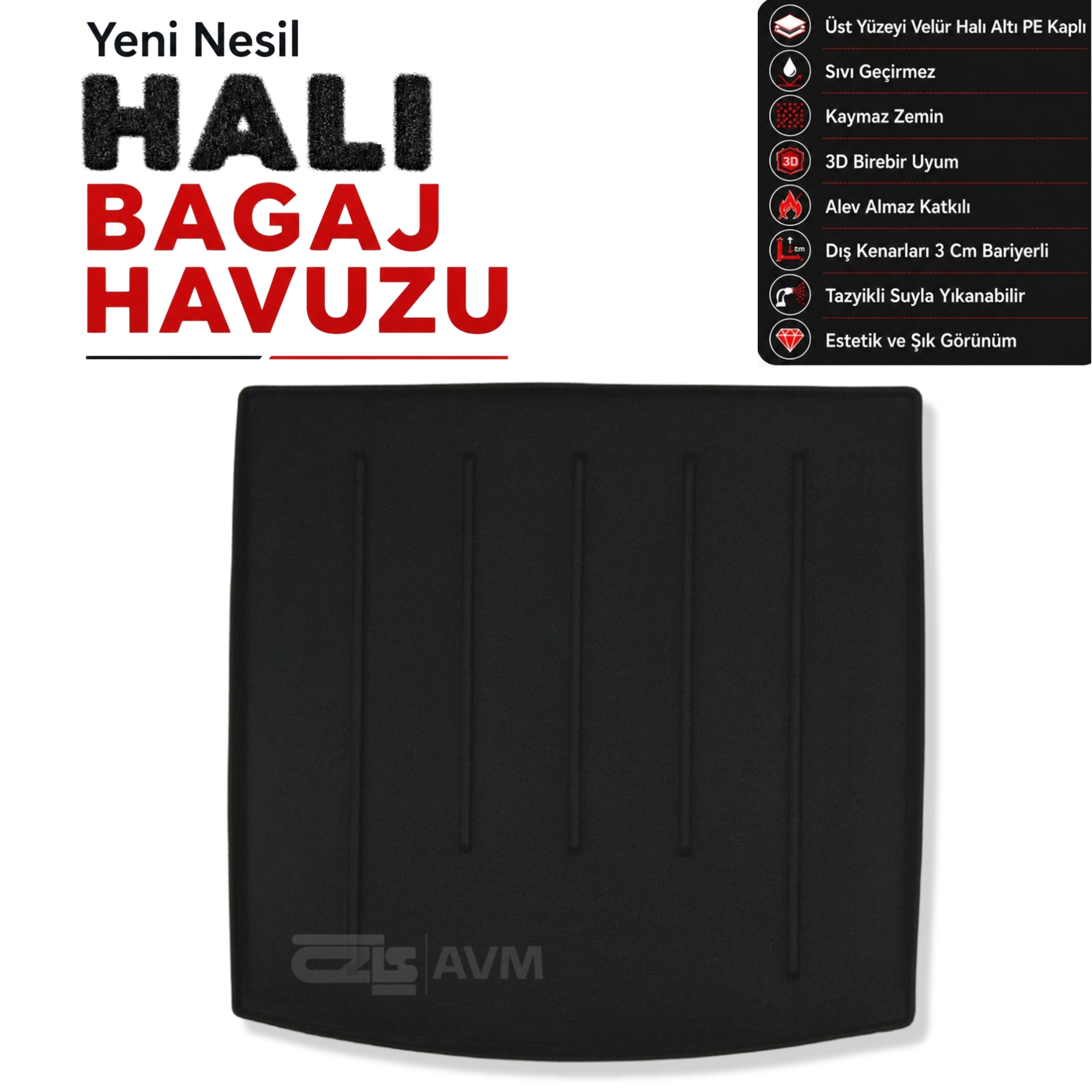 KAMPANYALI - Skoda Kodiaq 7 Kişilik Halı Bagaj Havuzu (2016 ve Sonrası)
