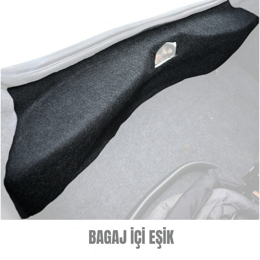 KAMPANYALI - SİYAH RENK - Peugeot 301 Bagaj İçi Eşik Halı Kaplama (2012 Sonrası)