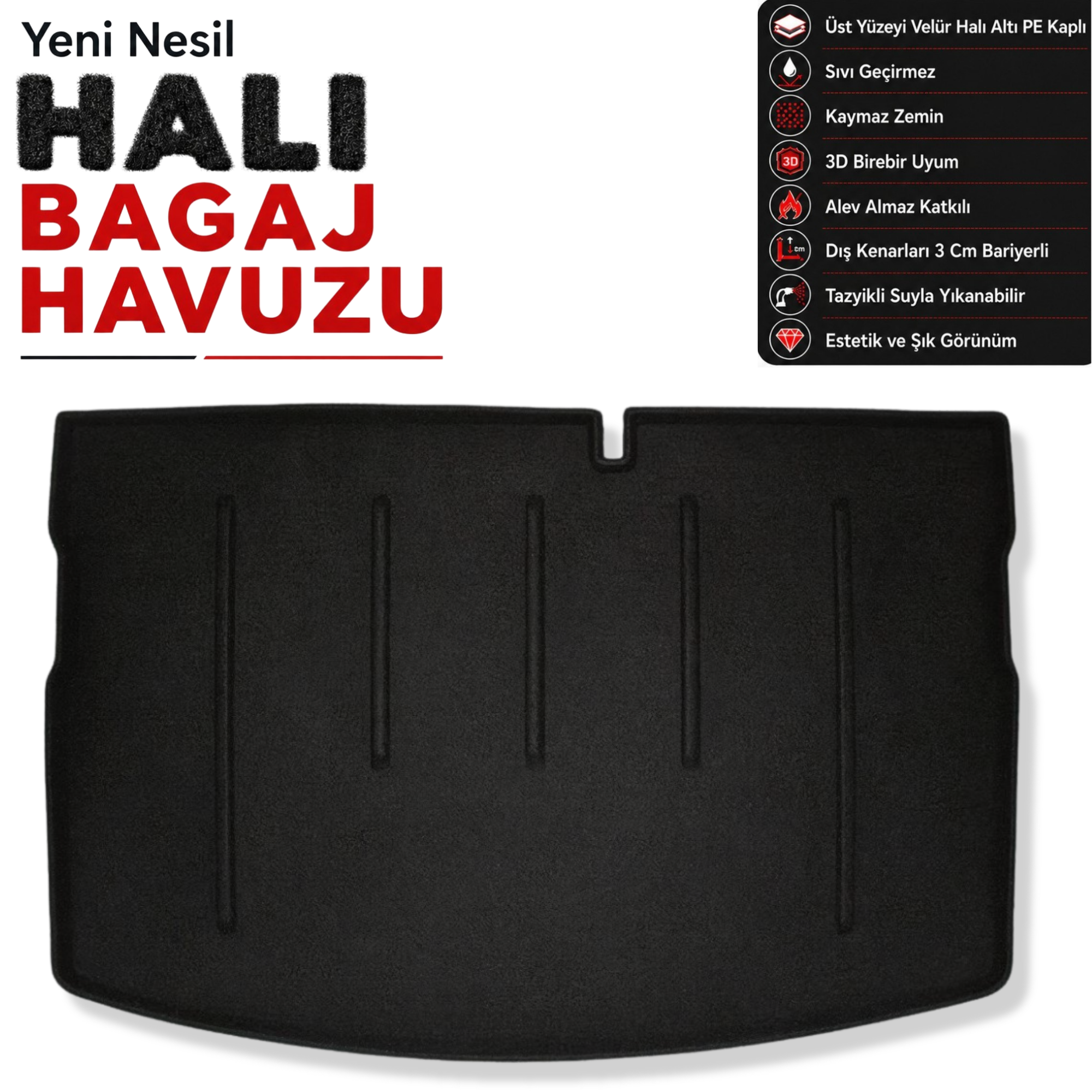 Kia Rio Hatchback Halı Bagaj Havuzu (2012 - 2017 Arası)