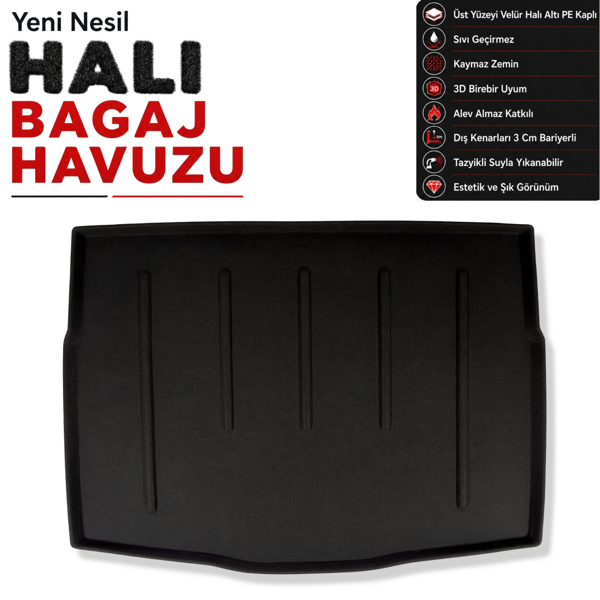 Kia Ceed Üst Raf Halı Bagaj Havuzu (2012 - 2019 Arası)
