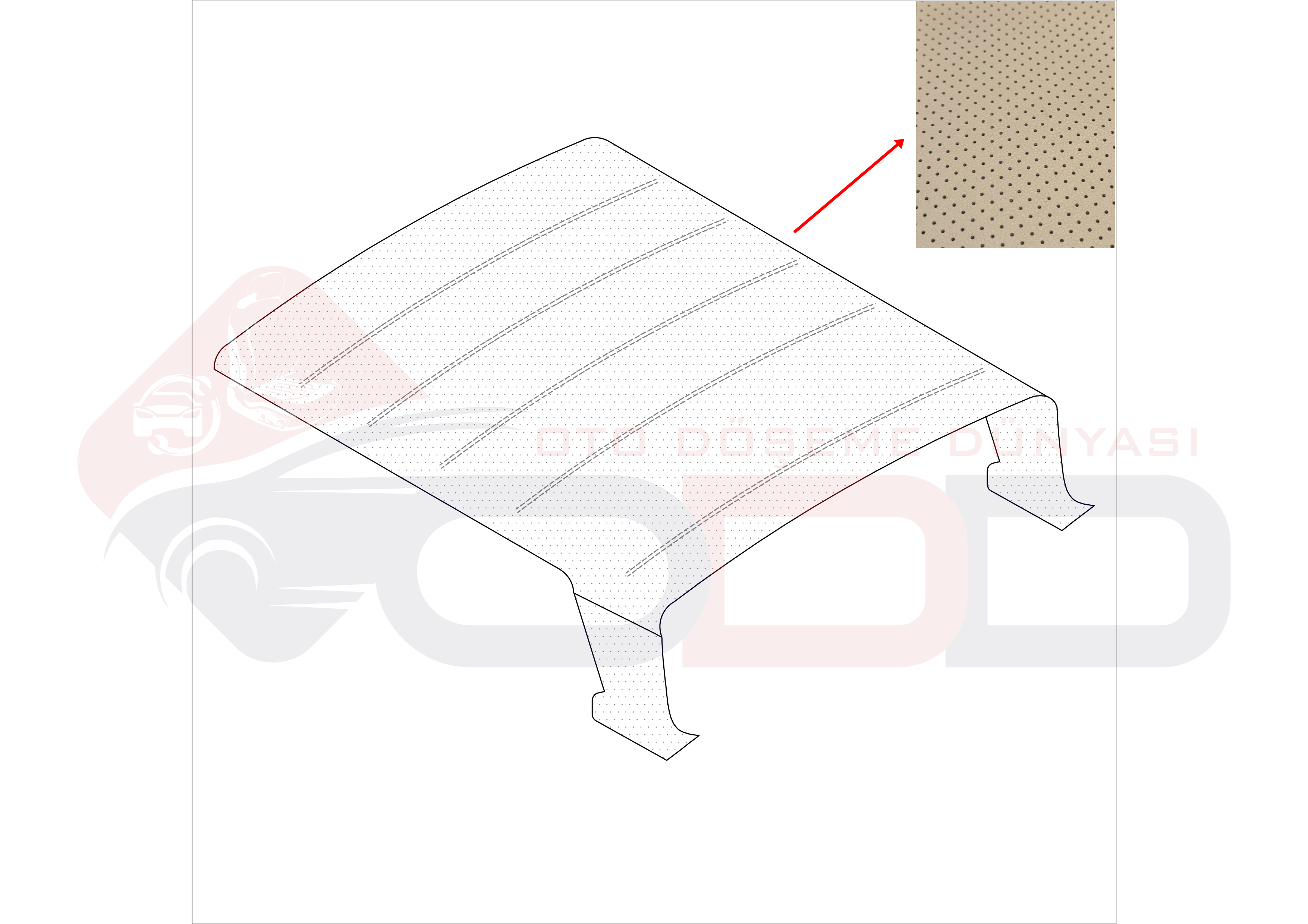 MERCEDES W111 COUPE  DÜZ TAVAN DÖŞEMESİ