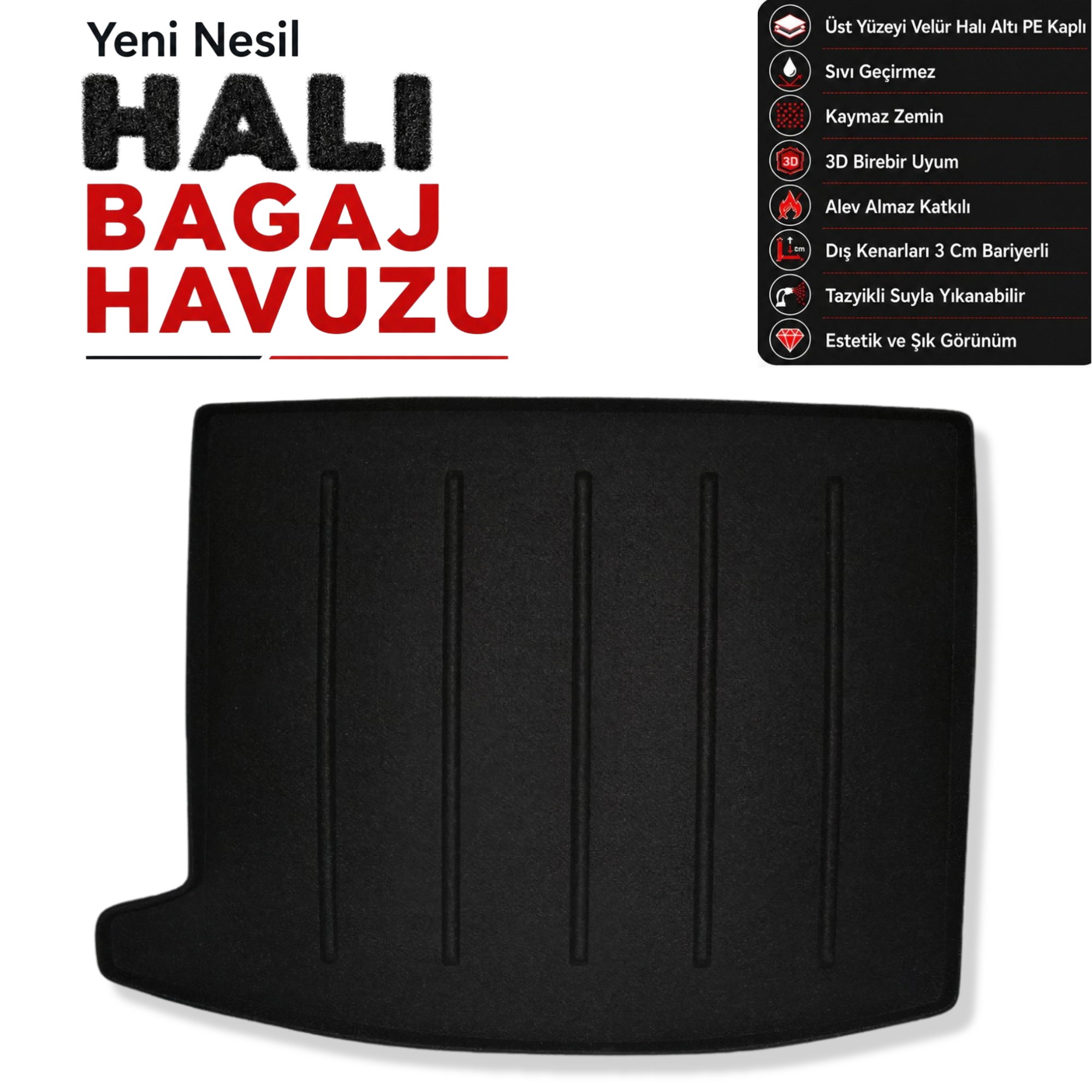 MG HS Benzinli Halı Bagaj Havuzu (2018 - 2023 Arası)