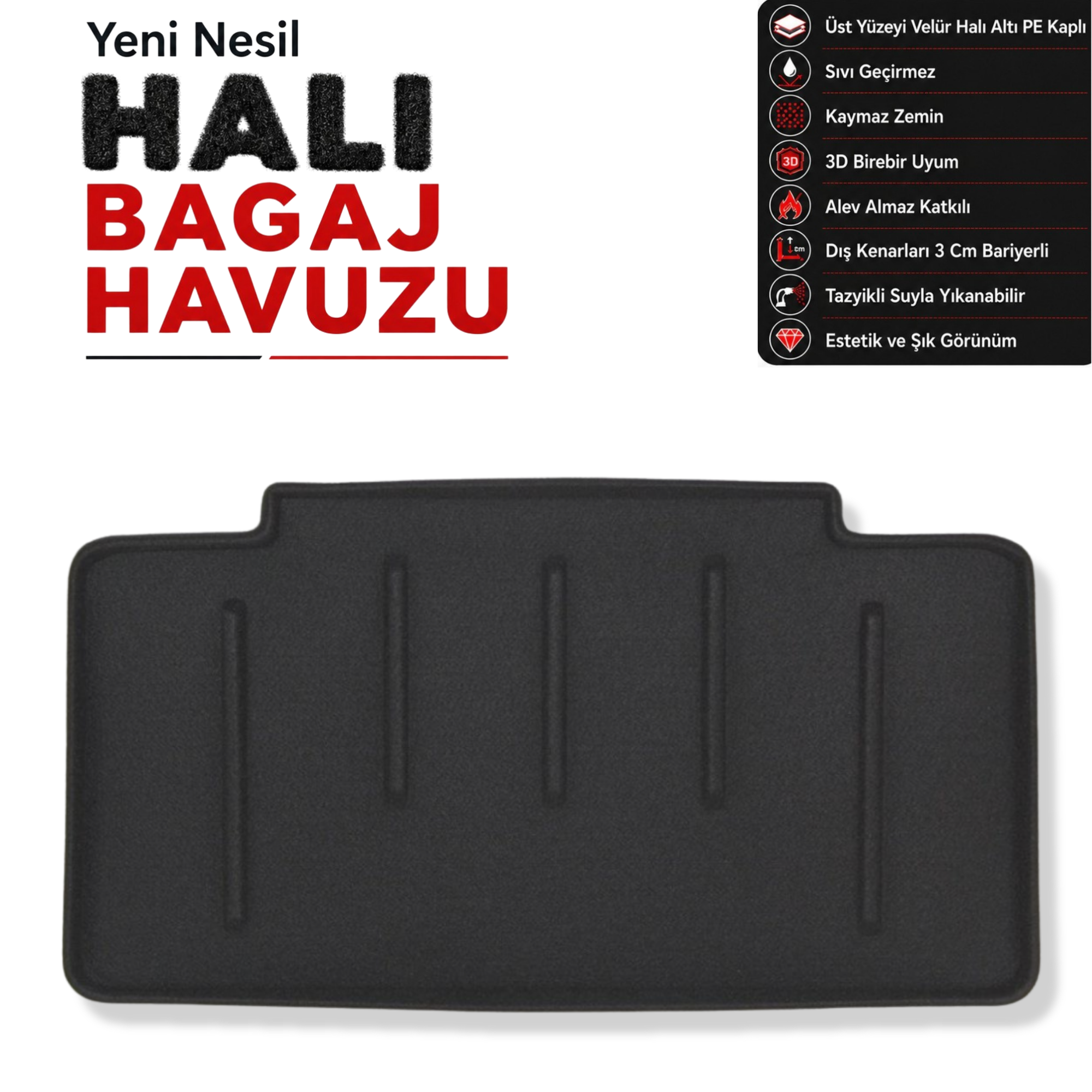 Mini Cooper 3 kapı Halı Bagaj Havuzu (2014 Sonrası)