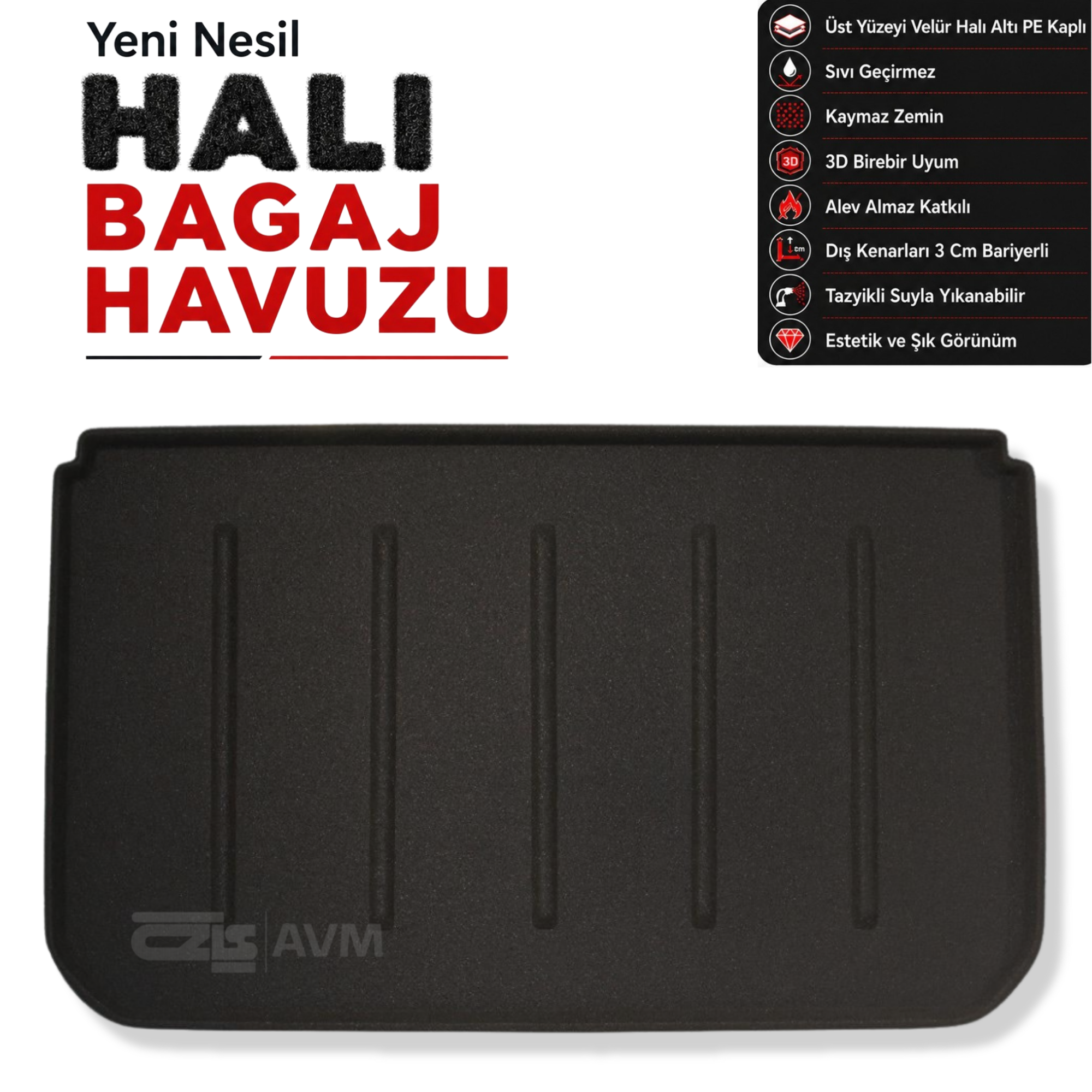 Mini Cooper 5 Kapı Alt ve Üst Uyumlu Halı Bagaj Havuzu (2025 Sonrası)