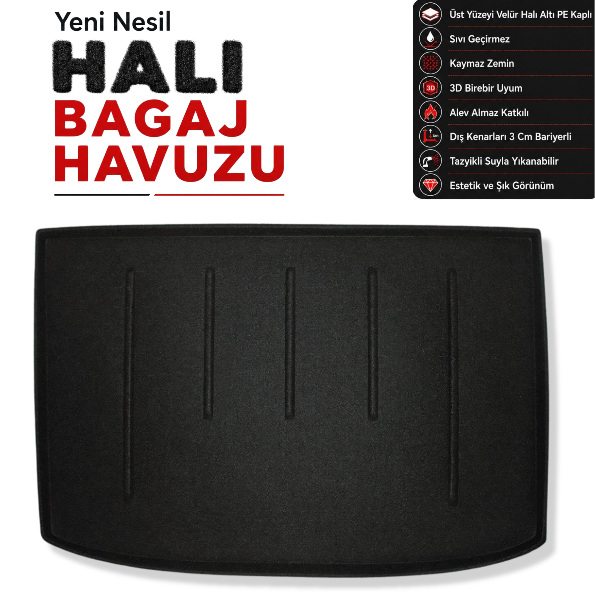 Mercedes A Serisi W176 Hatchback Halı Bagaj Havuzu (2013 - 2017 Arası)