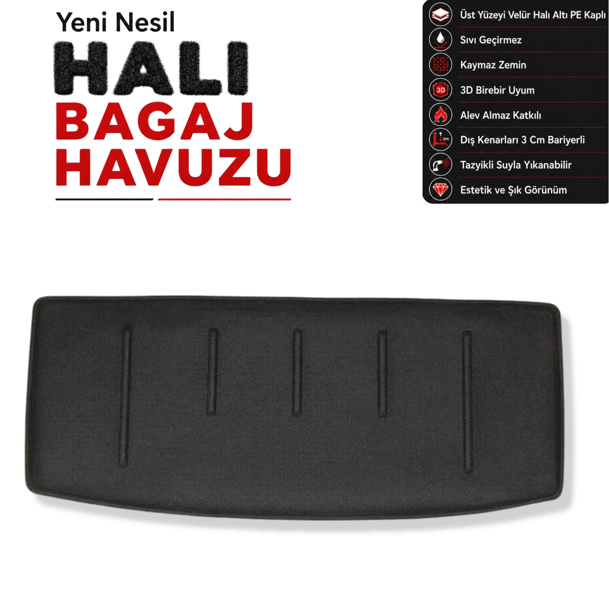 Mercedes GL Halı Bagaj Havuzu (2012 - 2019 Arası) (X166)
