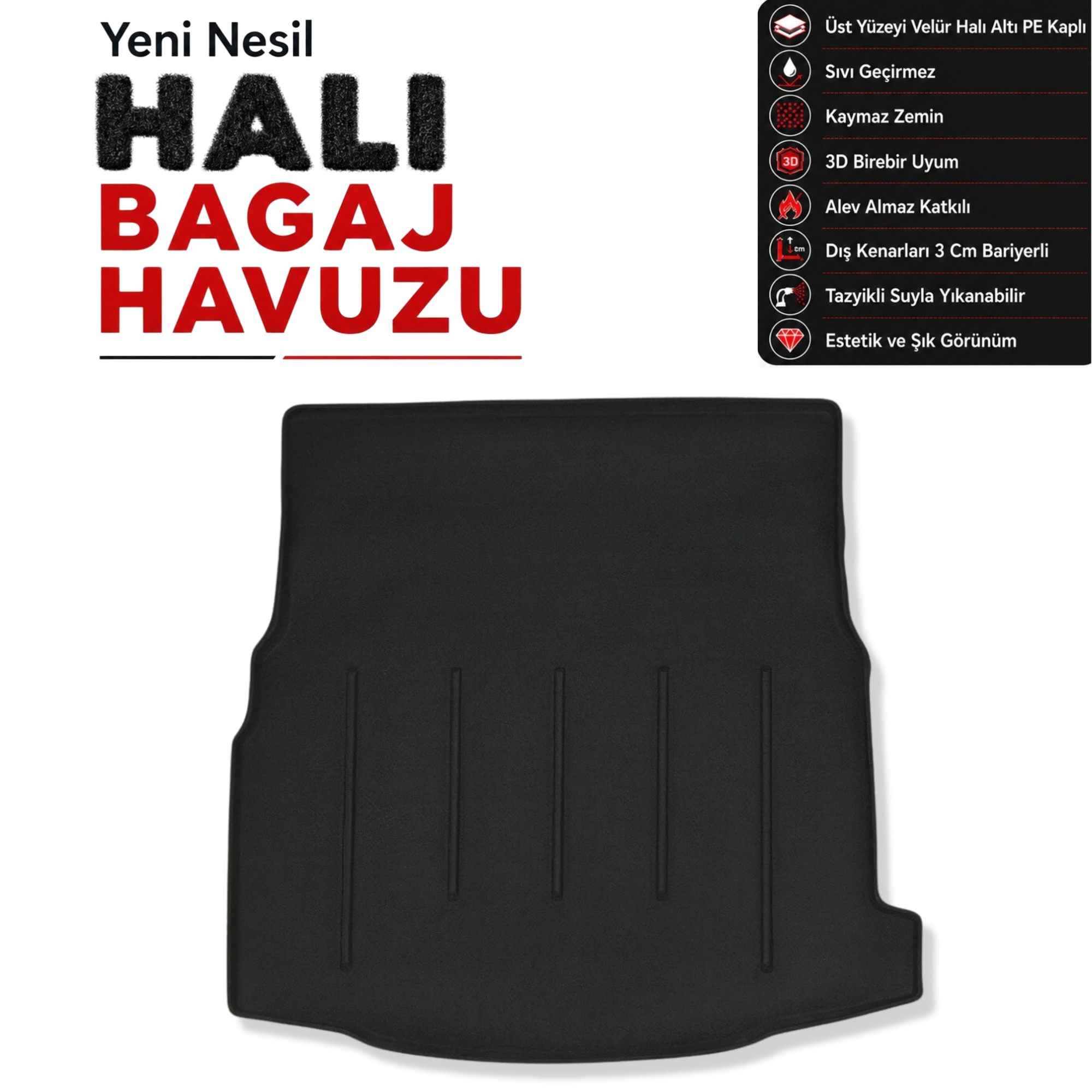 Mercedes E Serisi W213 Halı Bagaj Havuzu (2016 - 2023 Arası)