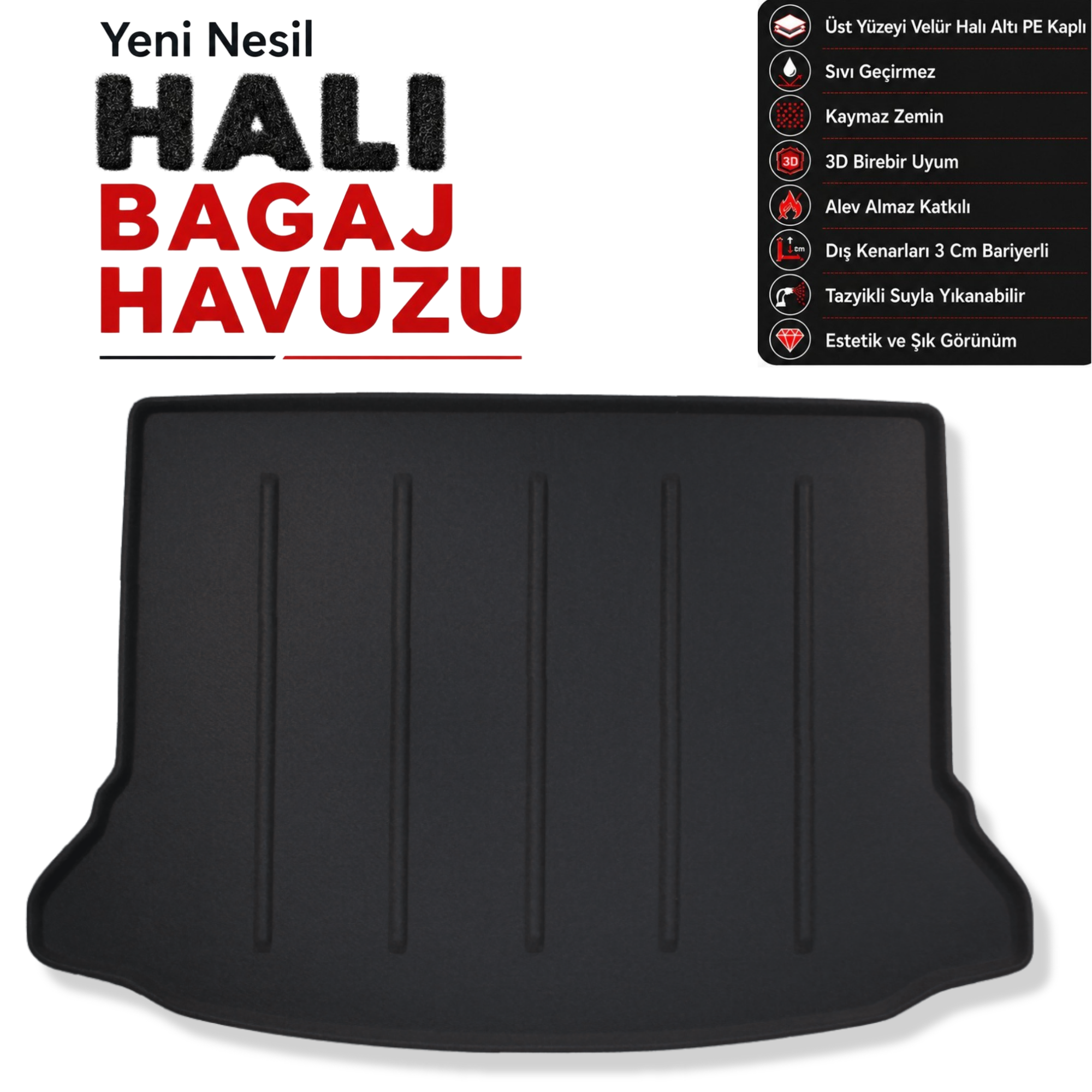 Mercedes A Serisi W177 Hatchback Halı Bagaj Havuzu (2018 Sonrası)