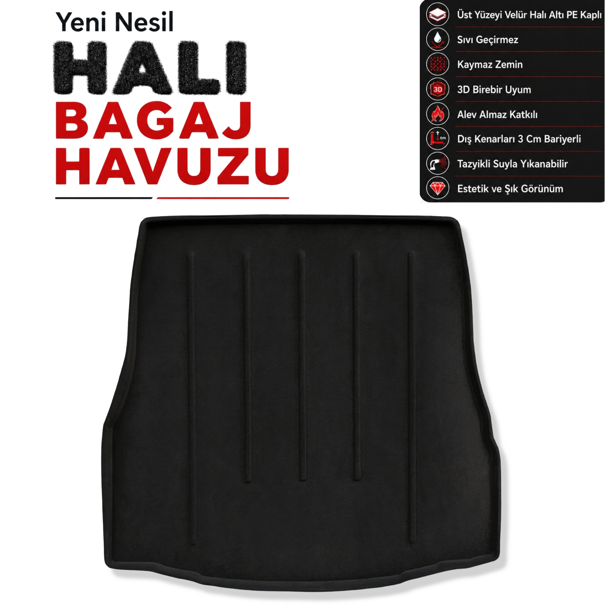Mercedes C Coupe Halı Bagaj Havuzu (2018 - 2023 Arası) (C205)