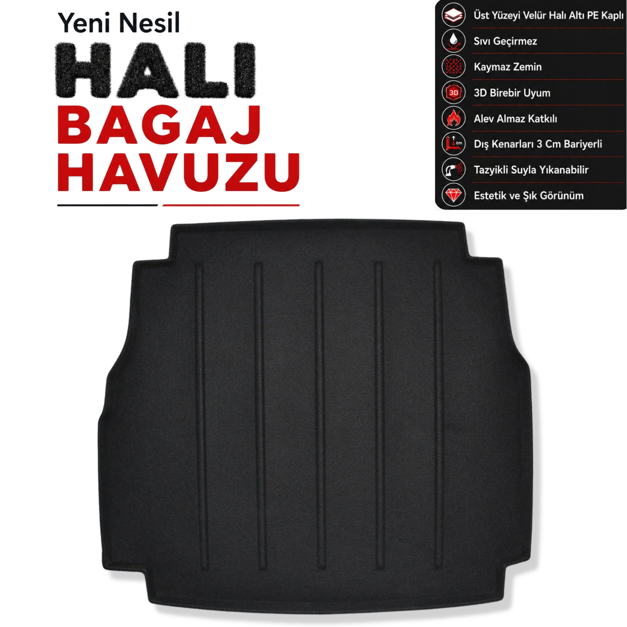 Mercedes C Estate Halı Bagaj Havuzu (2018 - 2021 Arası) (S205)