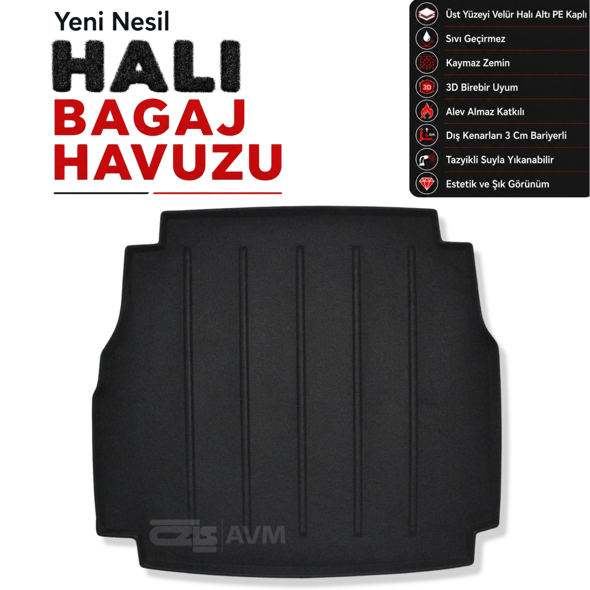 Mercedes C Estate Halı Bagaj Havuzu (2018 - 2021 Arası) (S205)