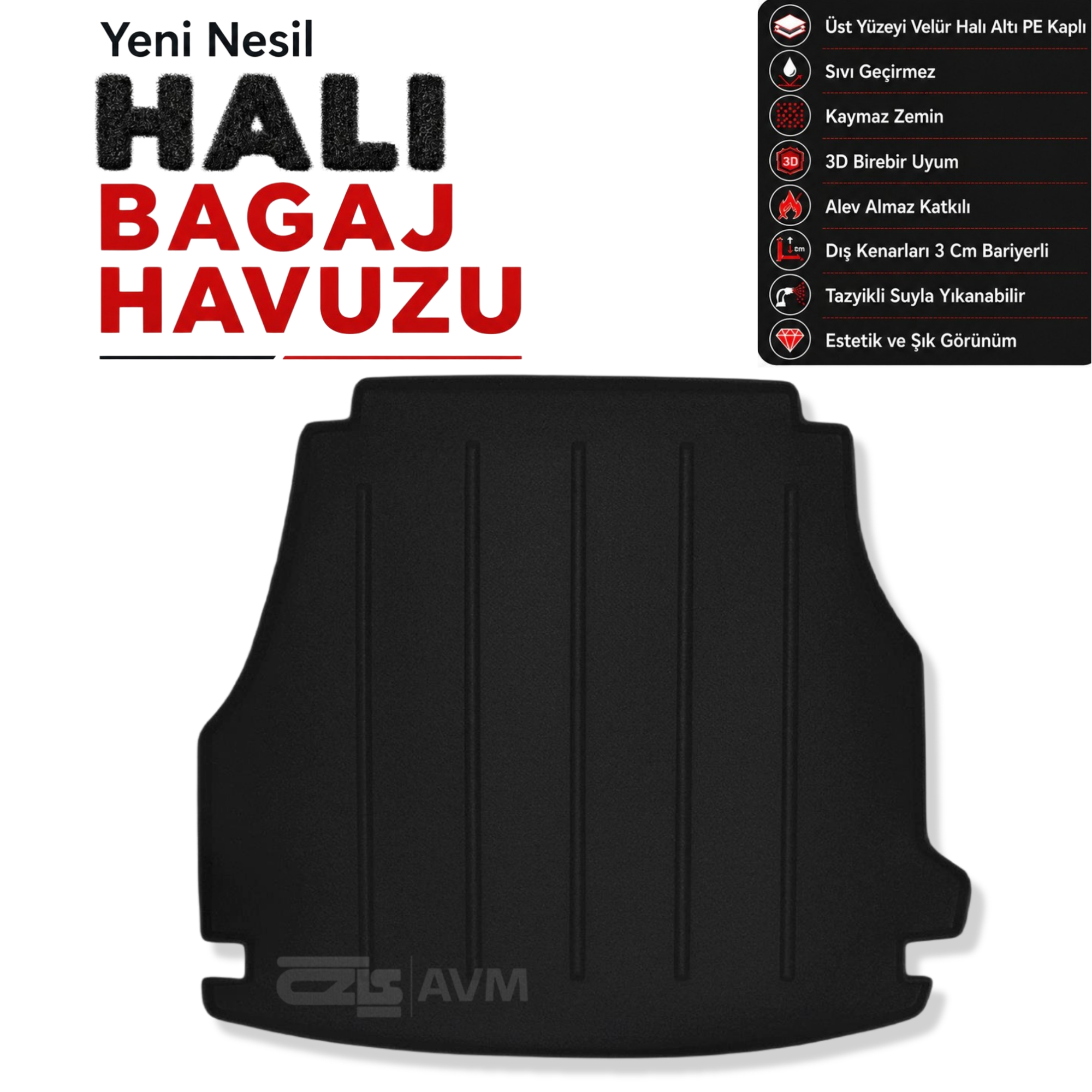 Mercedes C Serisi Halı Bagaj Havuzu (W206) (2021 ve Sonrası)