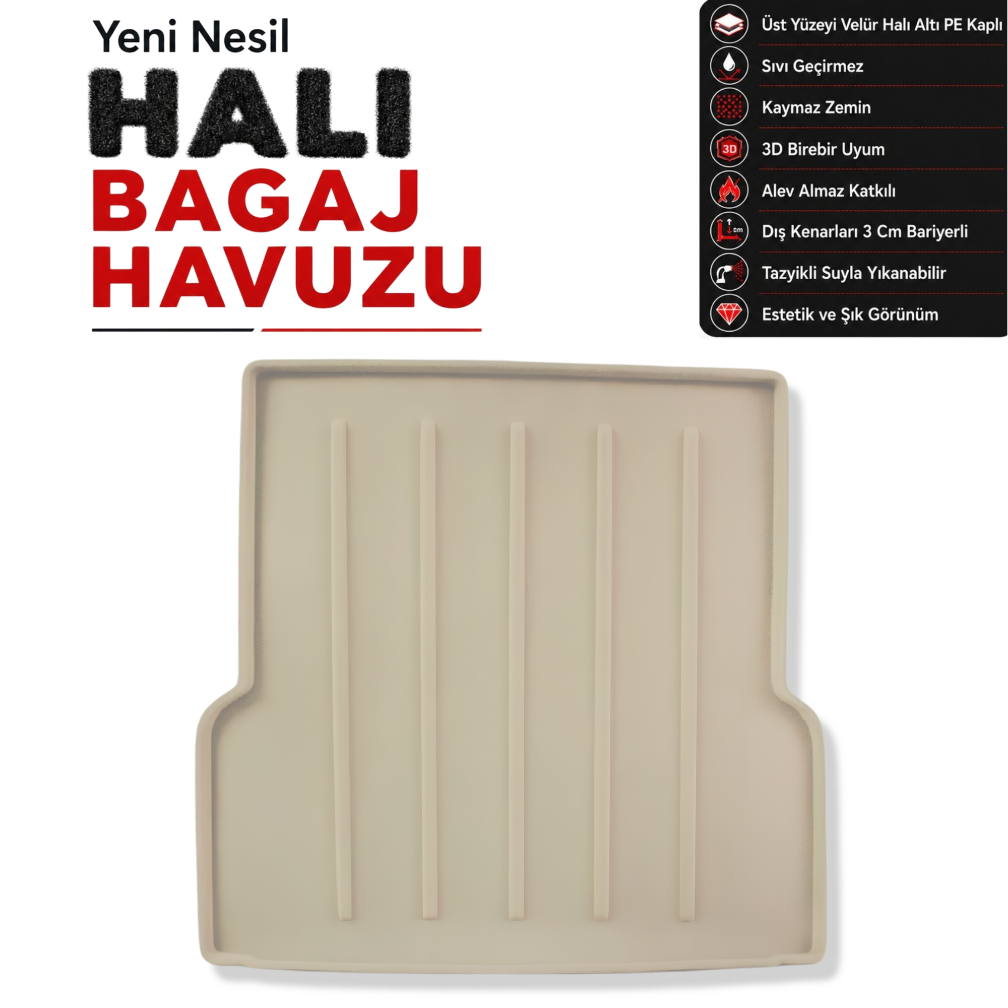 Mercedes EQS V297 Halı Bagaj Havuzu (2023 Sonrası)