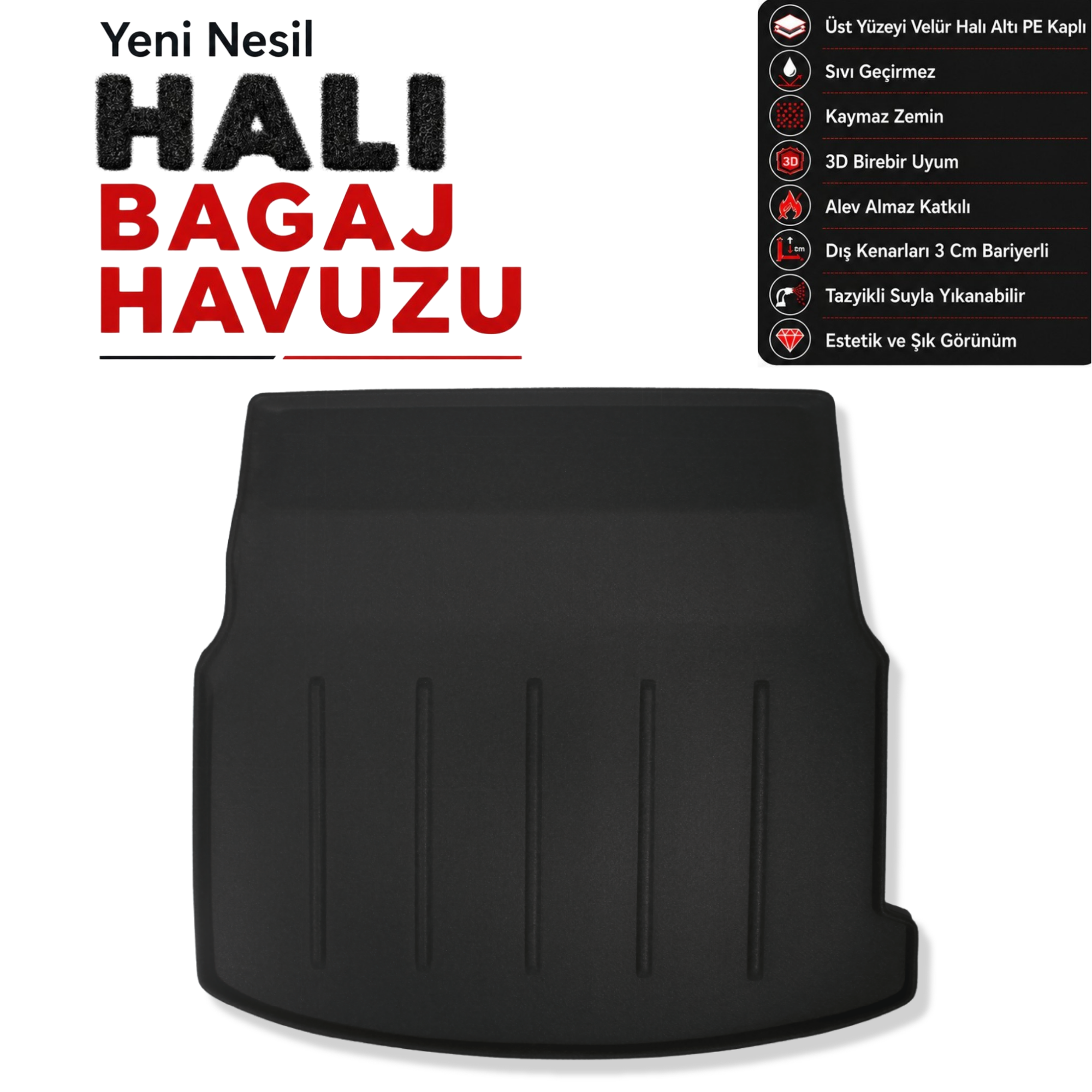 Mercedes E - Serisi Coupe C207 Halı Bagaj Havuzu (2015 - 2018 Arası)